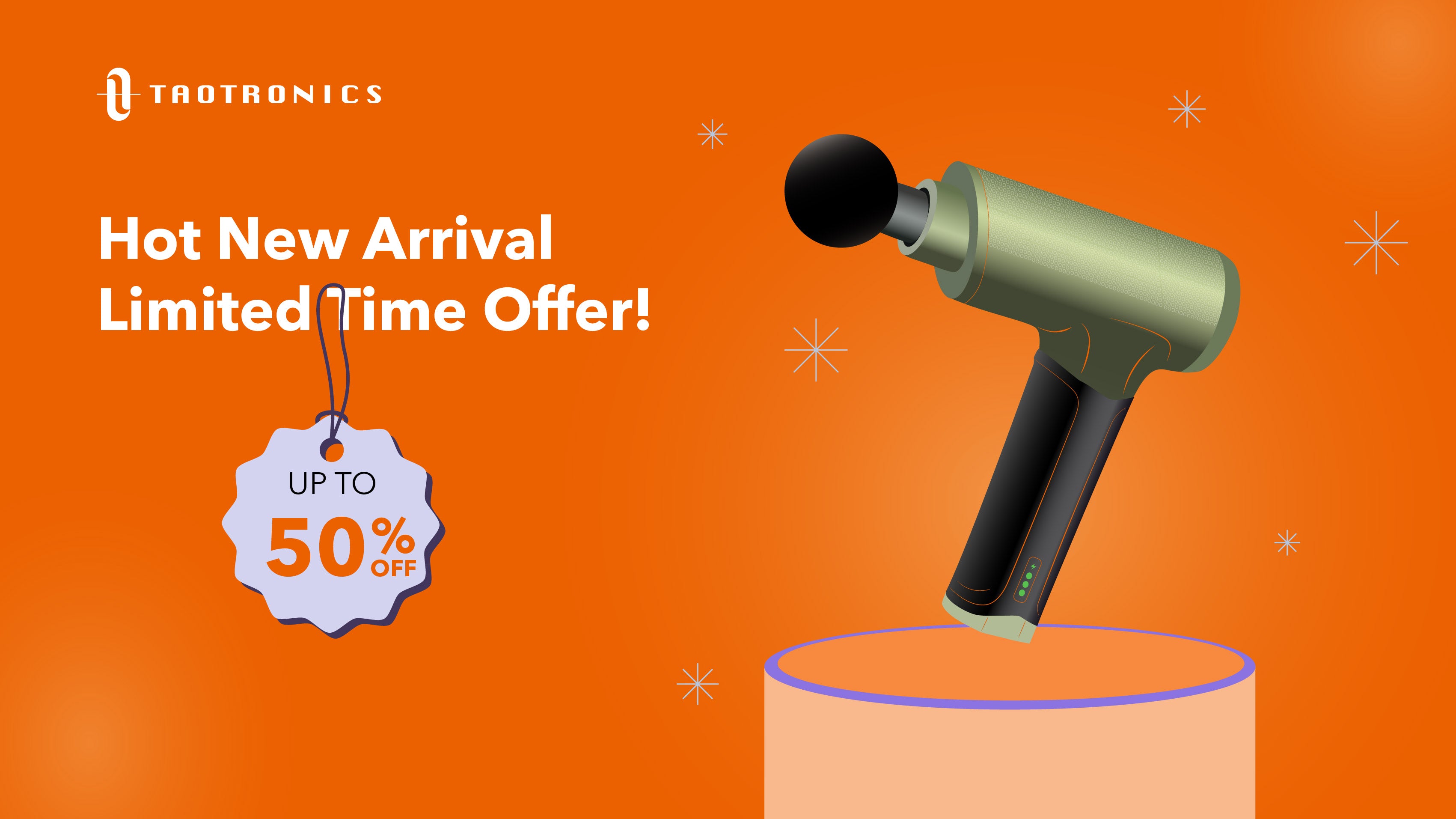 TaoTronics Massage Gun New Release: 50% Off for Ultimate Relaxation