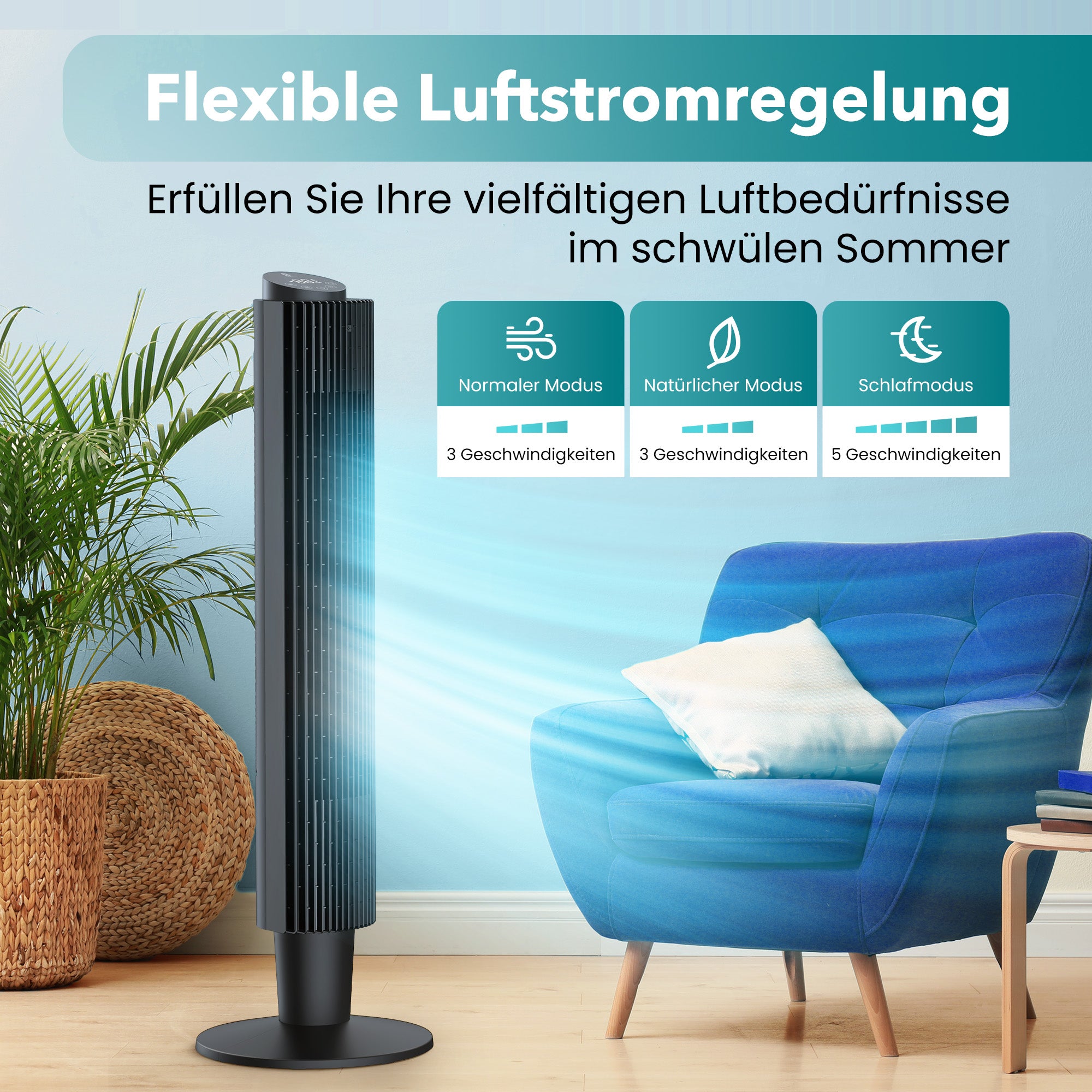 42” Tower Fan PE-TF005 & 2100 CFM Wall Fan PE-TF011 Bundle