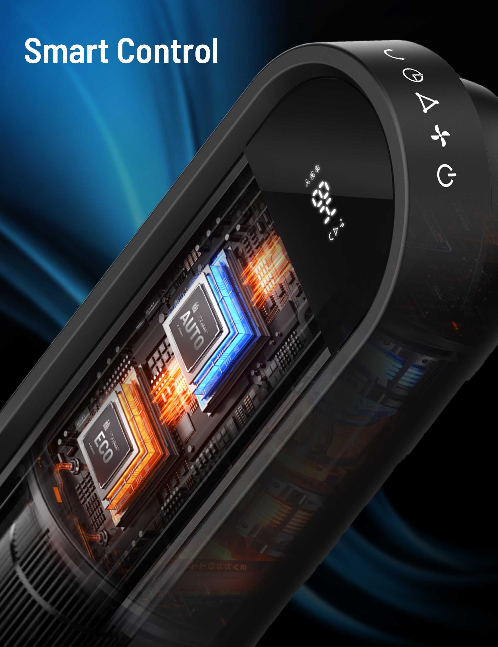 TaoTronics 38” Oscillating Tower Fan with Remote, LED Display Cooling Tower Fan for Bedroom, Living Room, Offices & Kitchen PE-TF033