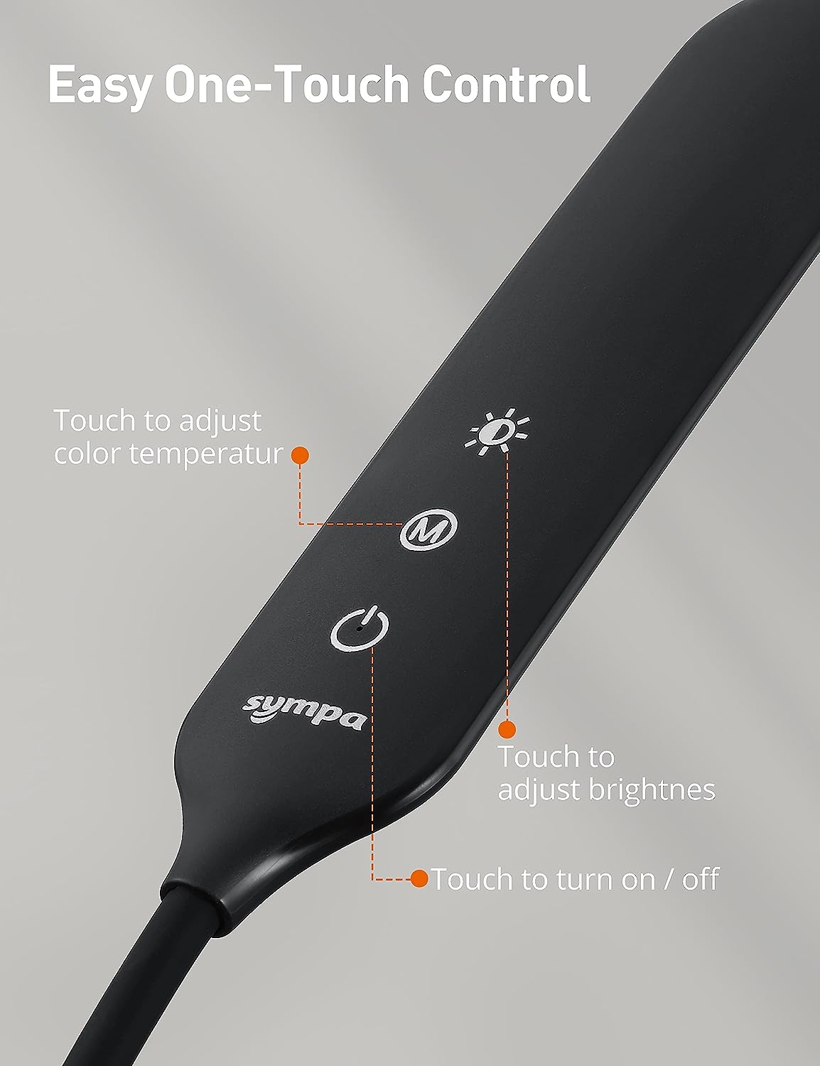 TaoTronics Floor Lamp Dimmable Standing Tall Pole Light Touch Control SP-DL023