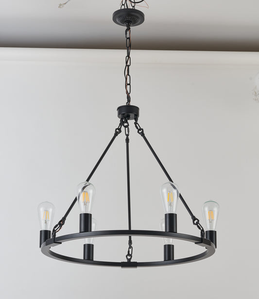 TaoTronics NB-CL006 6-Light Modern Farmhouse Chandelier Pendant Light Fixture for Kitchen Island Dining Room