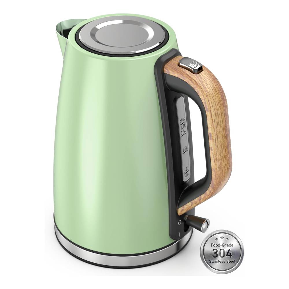 TaoTronics 1.7L Stainless Steel Electric Kettle, 1500W with LED Indicator