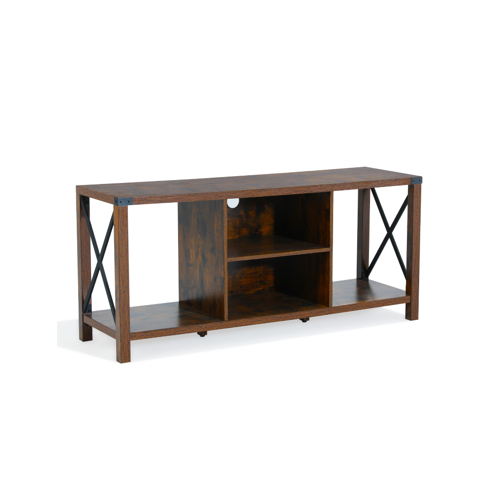 TV Stand,  55” Television Stand , Industrial Style Wooden TV Cabinet