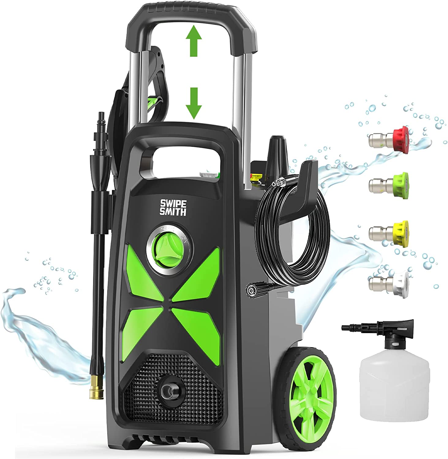 SWIPESMITH Electric Pressure Washer, 2500 Max PSI 2.4 GPM Power Washer