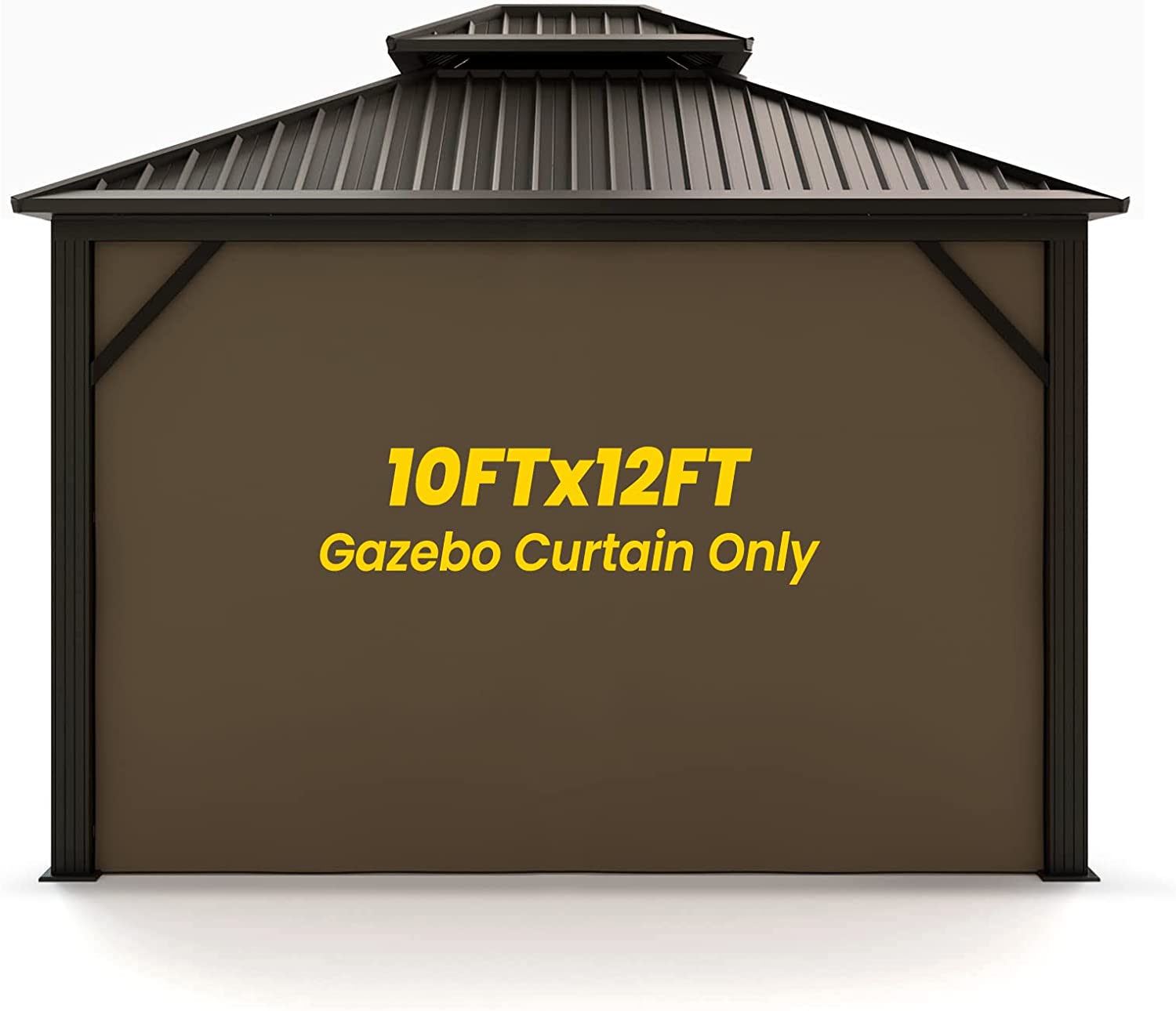 OLILAWN 10' x 12' Gazebo Universal Replacement Privacy Curtain, Privacy Canopy Side Wall