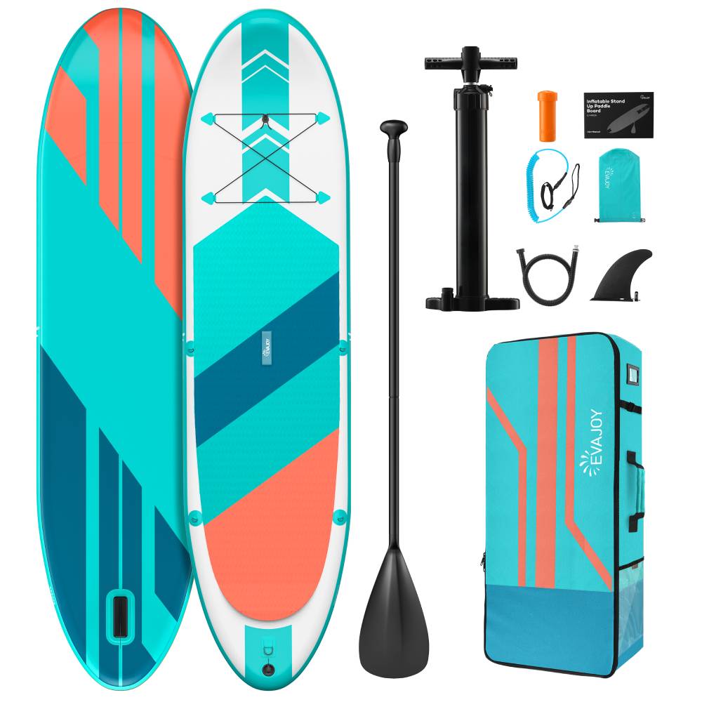 Evajoy Inflatable Stand Up Paddle Board 10’10 × 32” × 6” All Around iSUP Paddleboarding