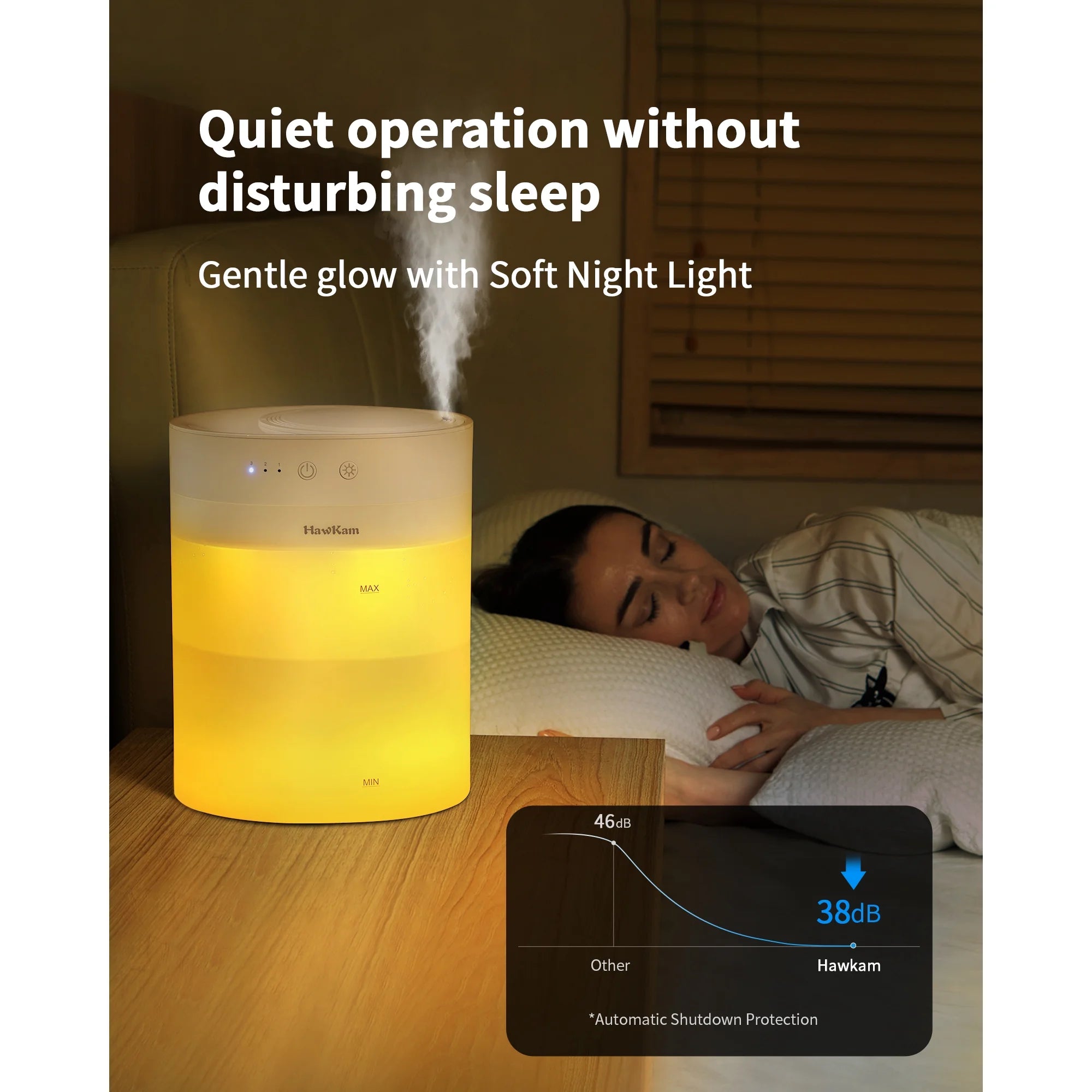 TaoTronics Humidifiers for Bedroom, 3.5L Cool Mist Humidifiers with Easy to Top Fill and Clean, Auto Shut-off, BPA-Free & 26H Runtime, Air Humidifier for Home Large Room Baby Nursery Plants & Offices WM