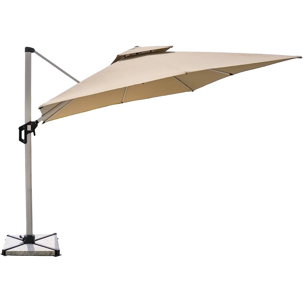 OLILAWN 11ft Patio Umbrella Outdoor Square Umbrella Large Cantilever Umbrella