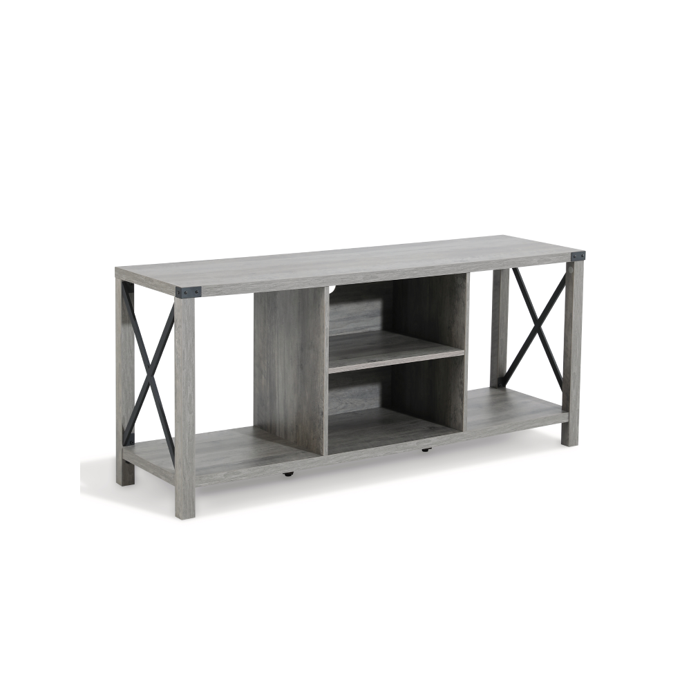 TV Stand, 55” Television Stand , Industrial Style Wooden TV Cabinet