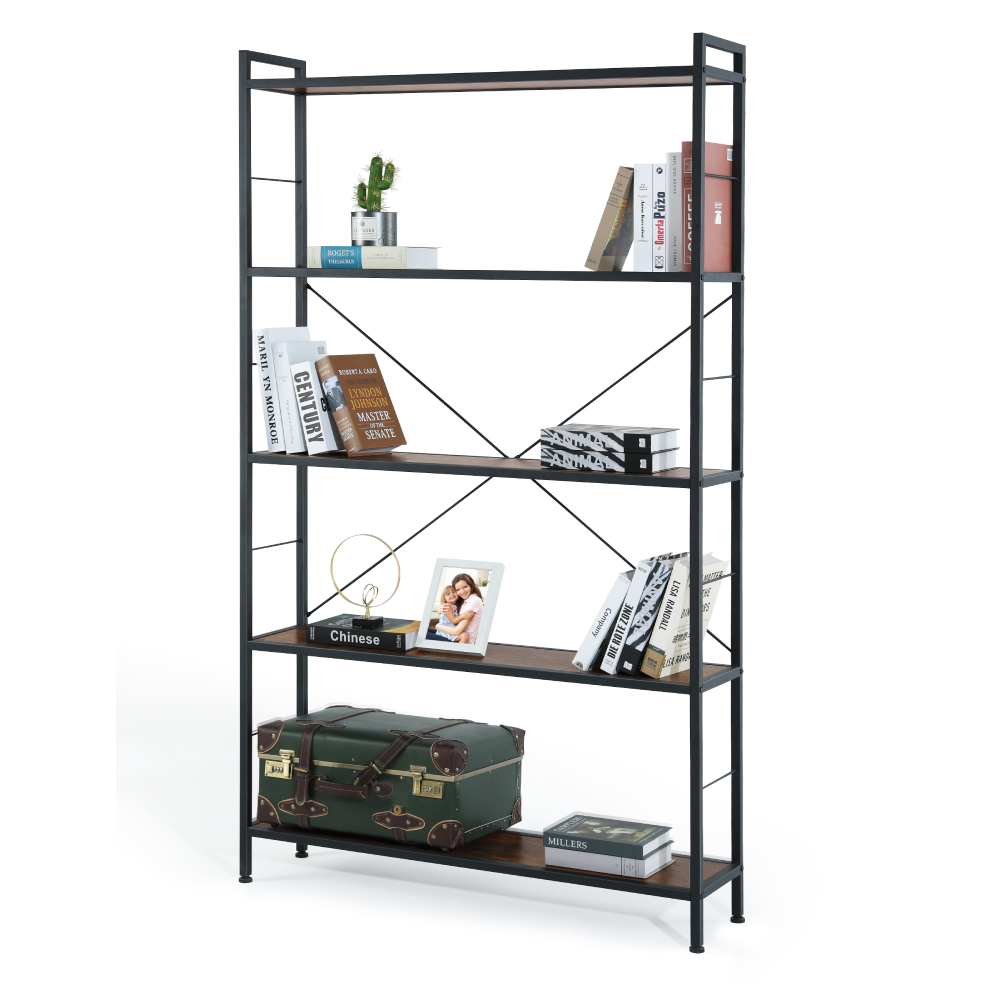 5-Shelf Bookcase, Modern Freestanding Bookshelf