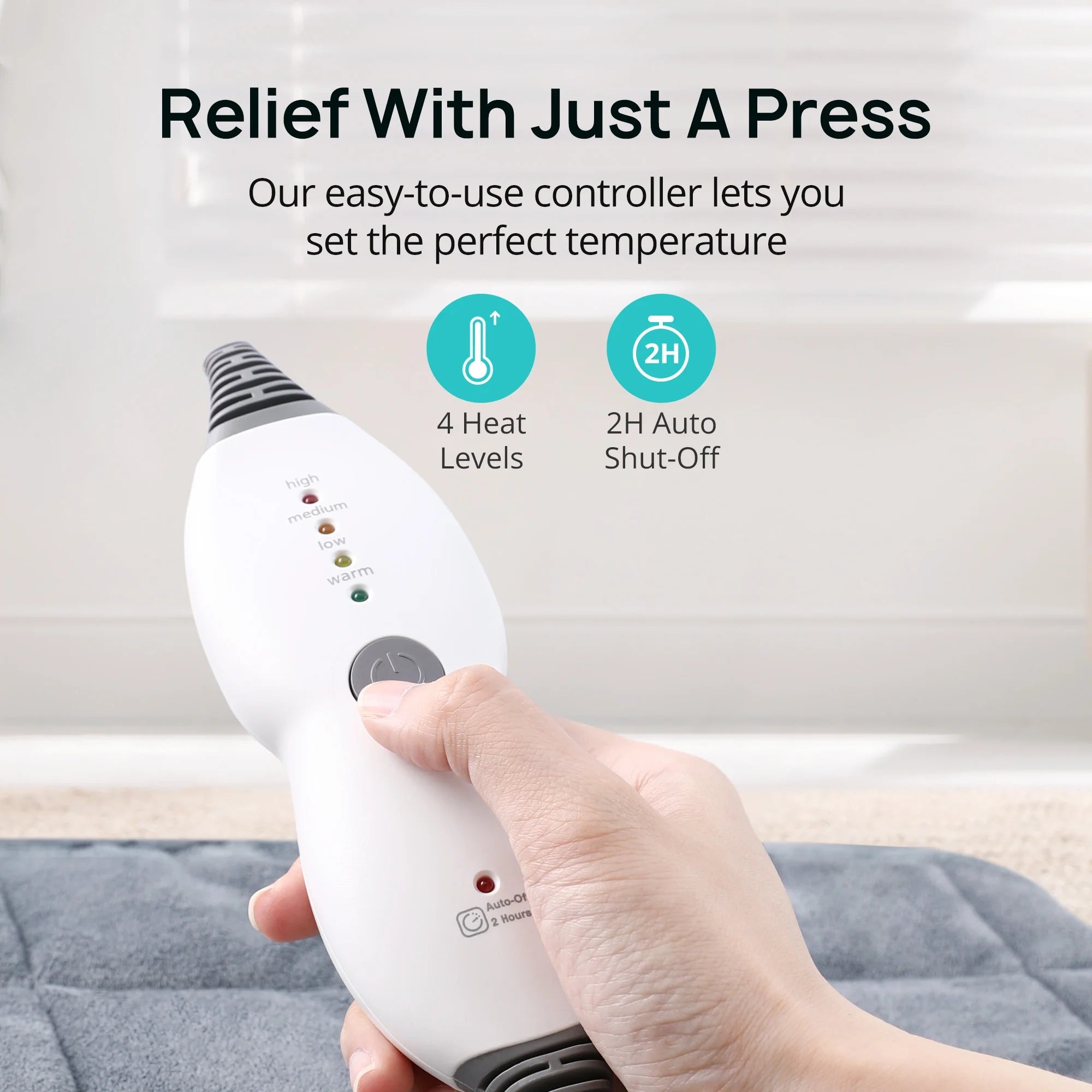 Evajoy Large Heating Pad for Shoulders Neck Relief, FSA HSA Eligible, 19"x 22", Grey WM