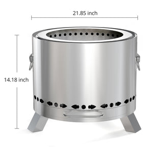 SWIPESMITH Smokeless Stove Bonfire, Portable Stainless Steel Fire Pit Ideal for Indoor and Outdoor Camping