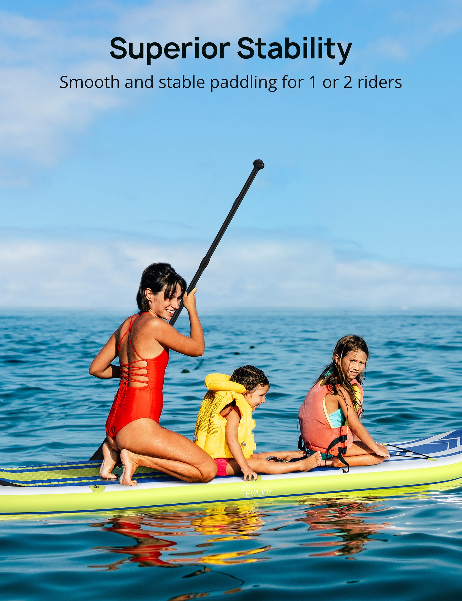 Evajoy Inflatable Stand Up Paddle Board 10’10 × 32” × 6” All Around iSUP Paddleboarding