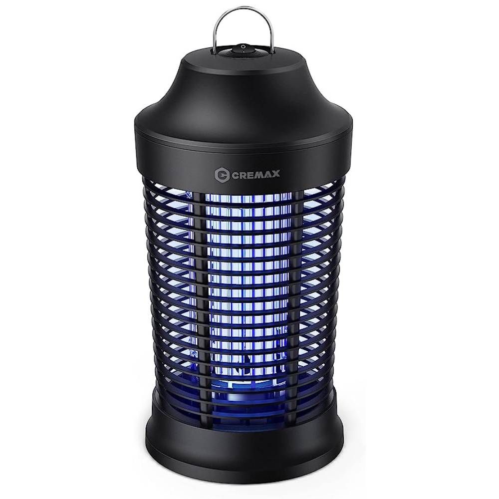 Mosquito Trap, Cremax Indoor and Outdoor Bug Zapper Fly Killer with 360° UV Light with Hook for Home, Backyard