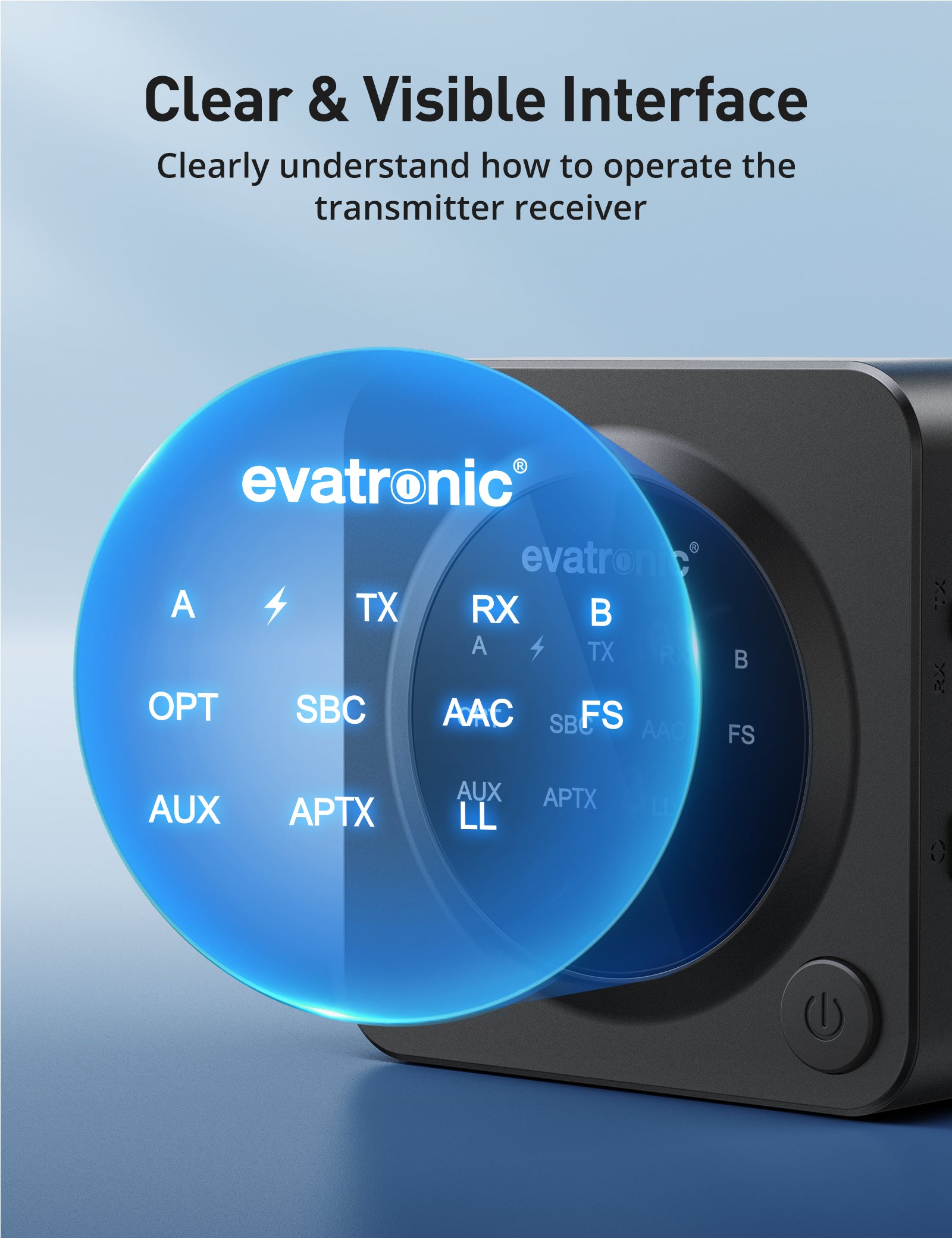 Evatronic BA007 Bluetooth 5.0 Transmitter Receiver for TV/PC