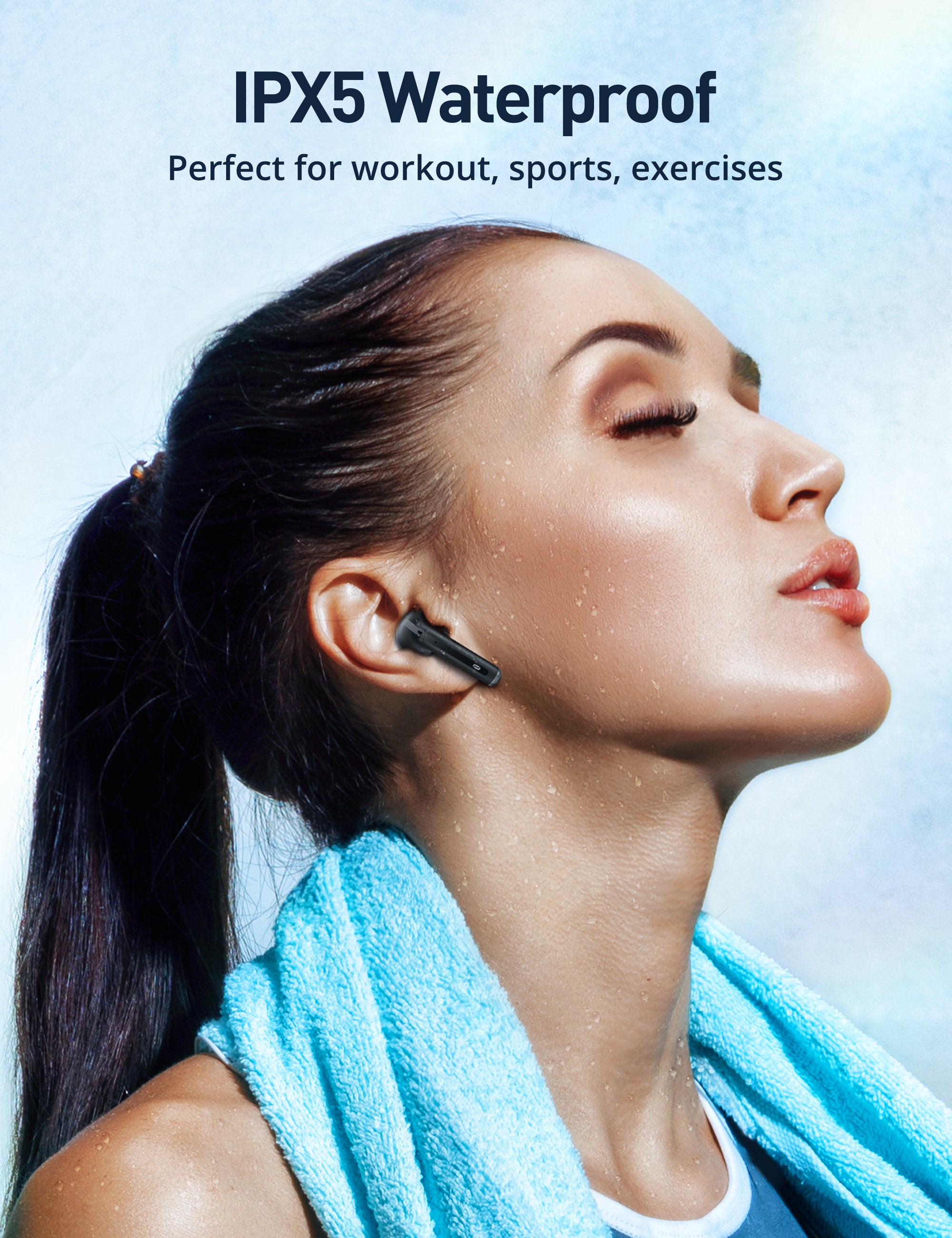 TaoTronics Wireless Earbuds BH1118, 25 dB Noise Cancelling 24H Playtime IPX5 Pass-Through Mode 4 Mic ENC