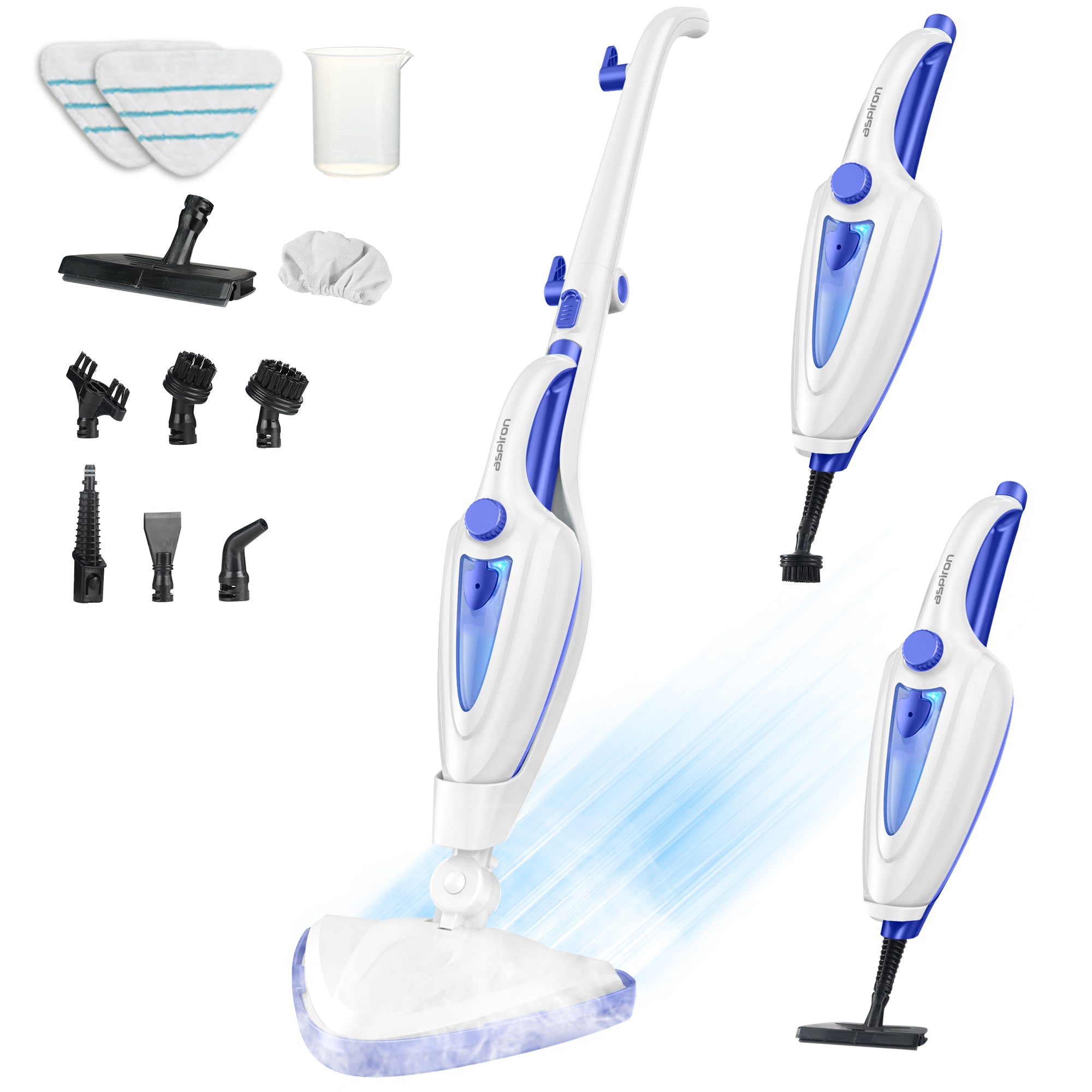 Professional Steam Mop CA039, 15-Second Fast Heating, Large 385ml Water Tank (Exhibit Only)