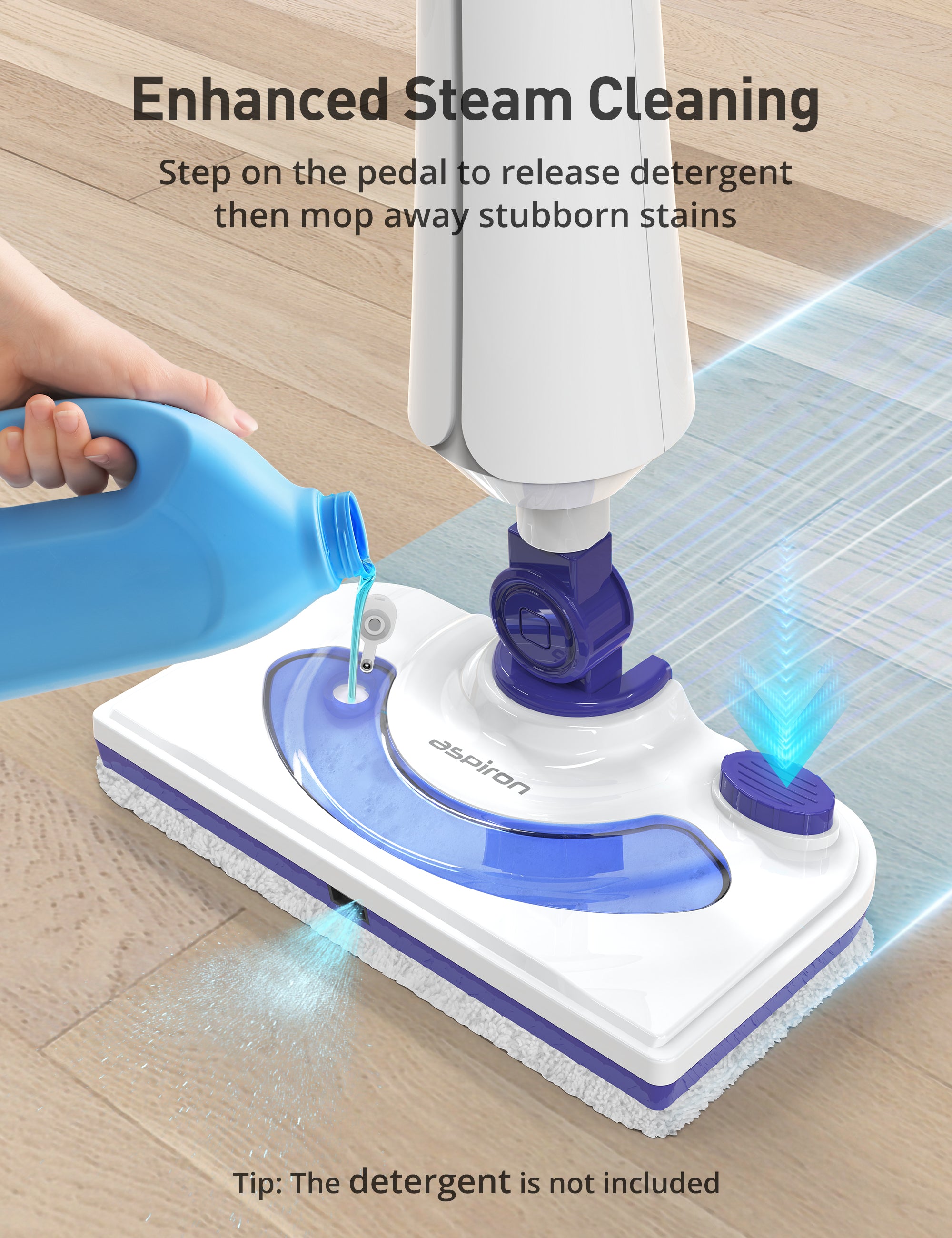 Professional Steam Mop Cleaner AS-CA044, Floor Steamer with Detergent Chamber (Exhibit Only)