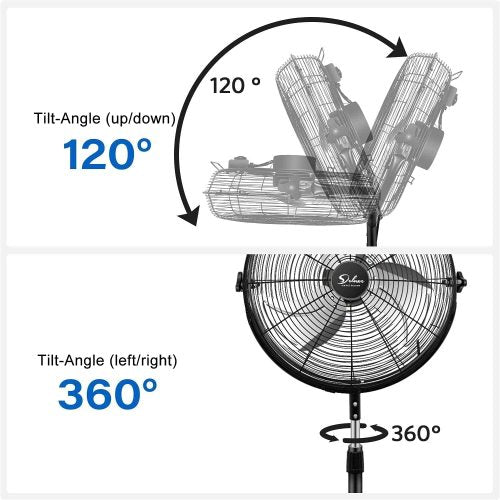 Tilt-Angle (up/down) 120°,Tilt-Angle (left/right) 360°