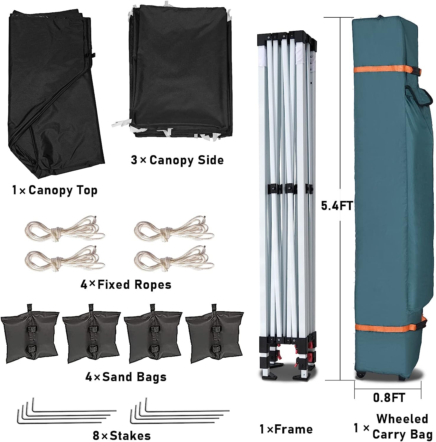 OLILAWN 10x10 Pop Up Canopy Tent Outdoor Shade Canopy