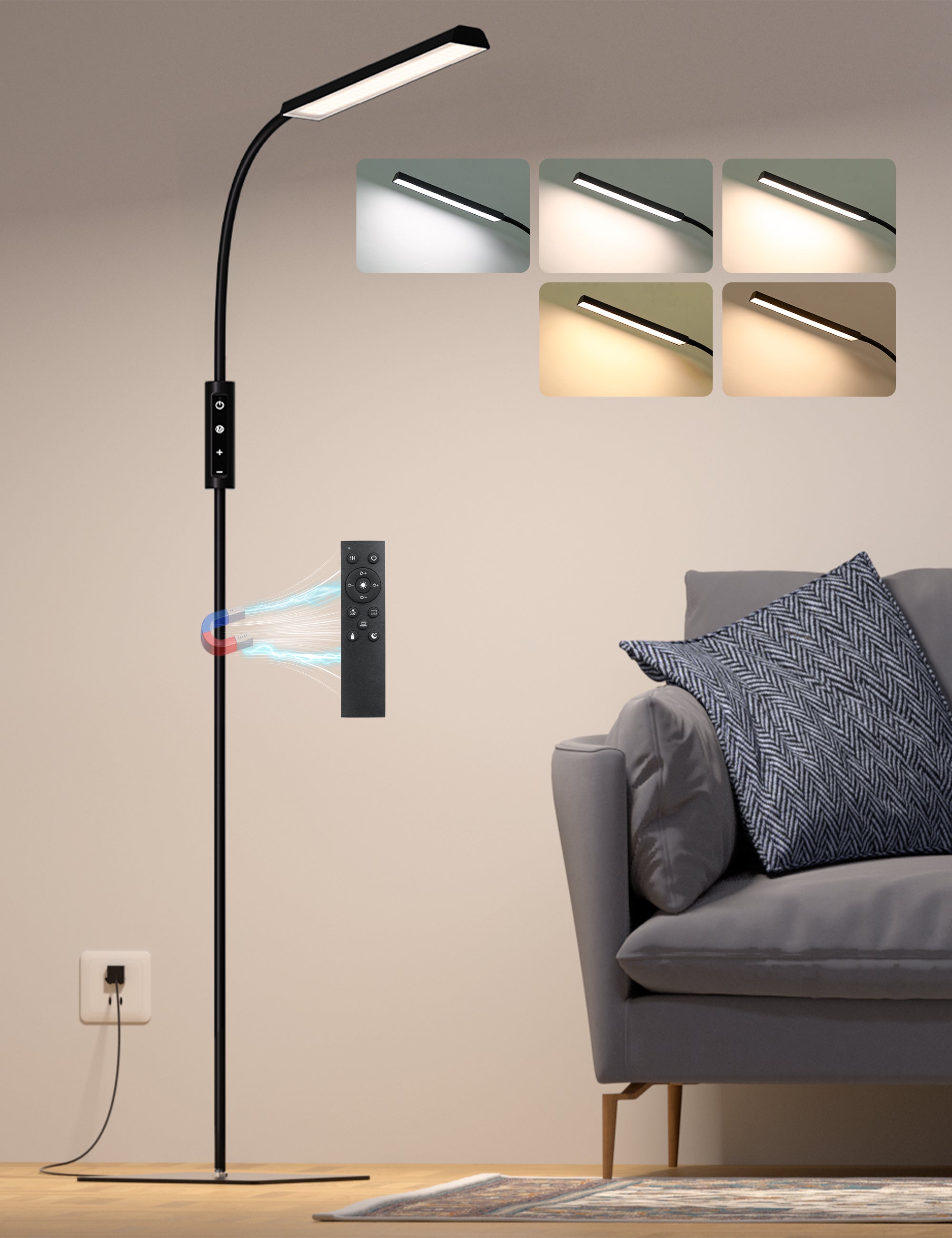 TaoTronics Remote Customizable LED Floor Lamp NB-DL007