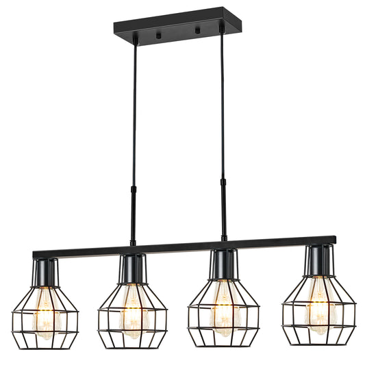 TaoTronics NB-CL008 4-Light Kitchen Island Lighting Adjustable Height Pendant Light Fixtures