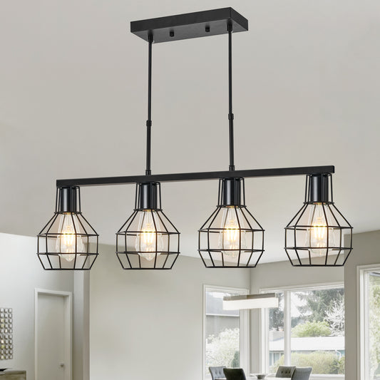 TaoTronics NB-CL008 4-Light Kitchen Island Lighting Adjustable Height Pendant Light Fixtures