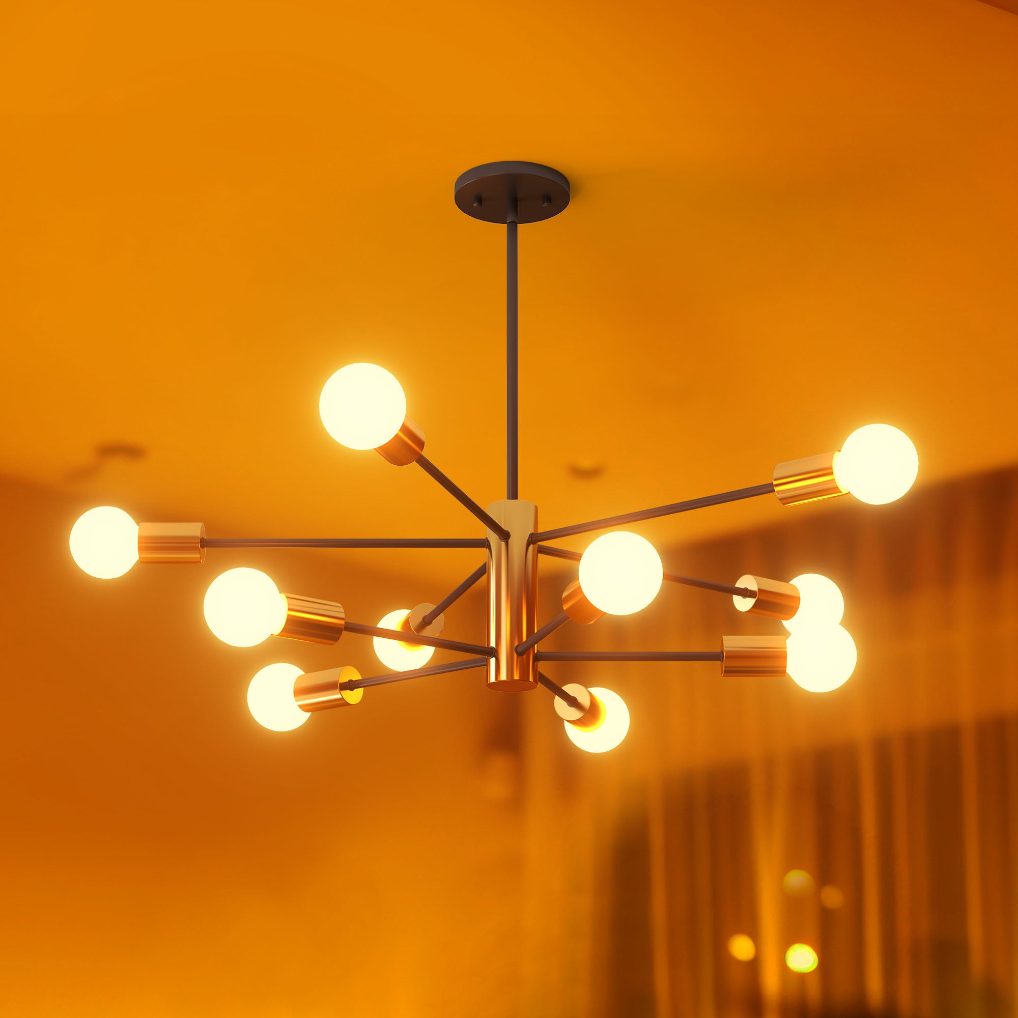 TaoTronics 10-Lights Modern Hanging Chandelier Lighting Plug-in Pendant Ceiling Light Fixtures