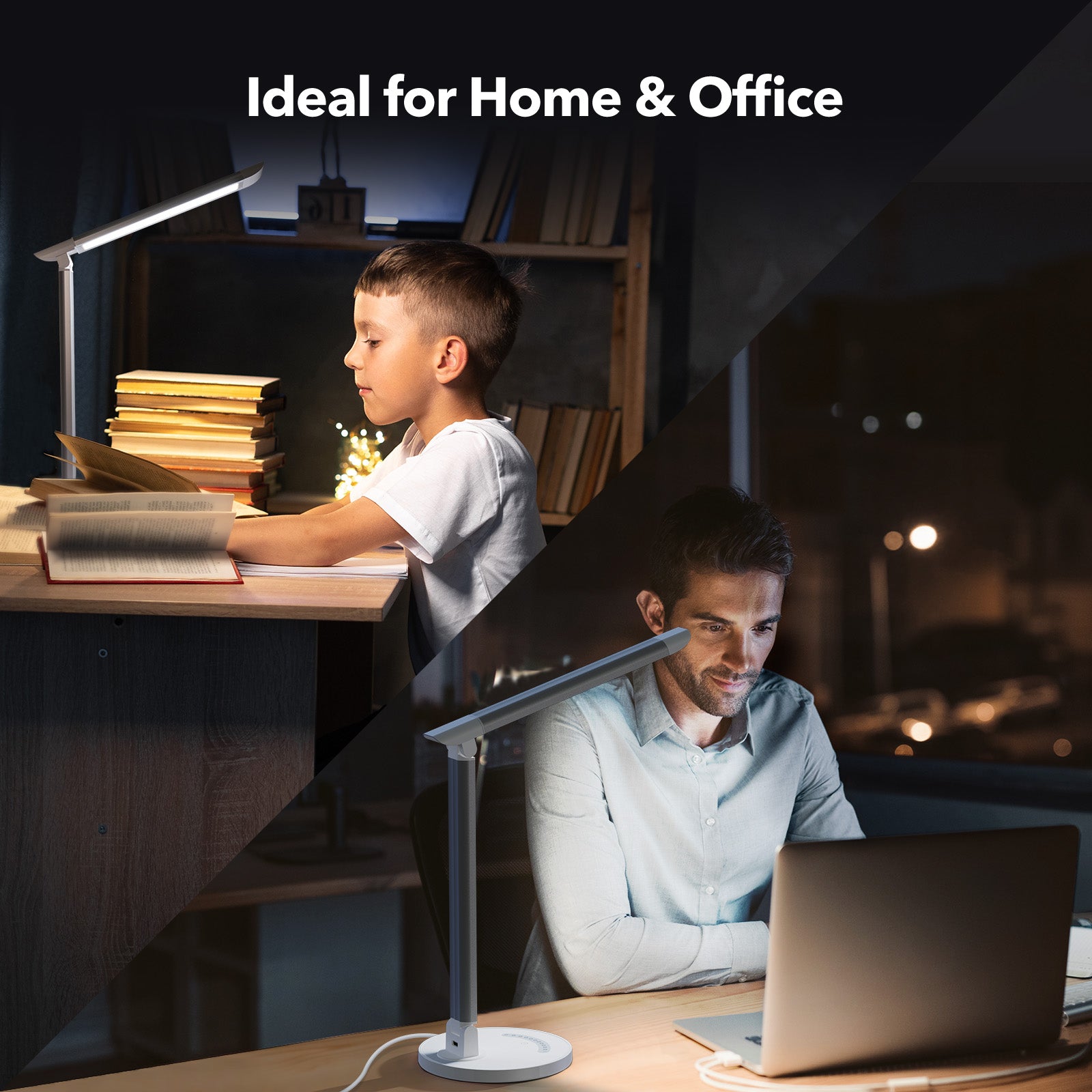 TaoTronics TT-DL13 LED Desk Lamp Office Table 35-Modes Lamps with Stable USB Charging Port & Touch Control