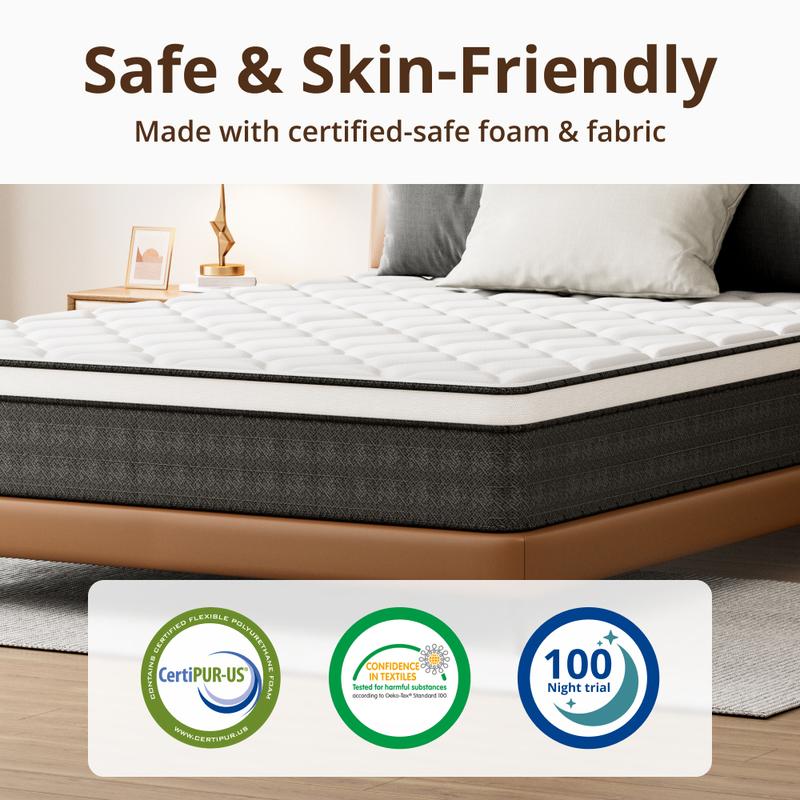 TaoTronics X EvaStar Home 12 inch Twin Boxed Hybrid Mattress EE-BF012