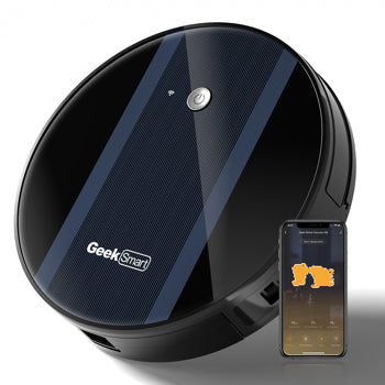 Geek Smart G6 gyroscope Robot Vacuum Cleaner, Ultra-Thin, 1800Pa Strong Suction, Wi-Fi Connected APP