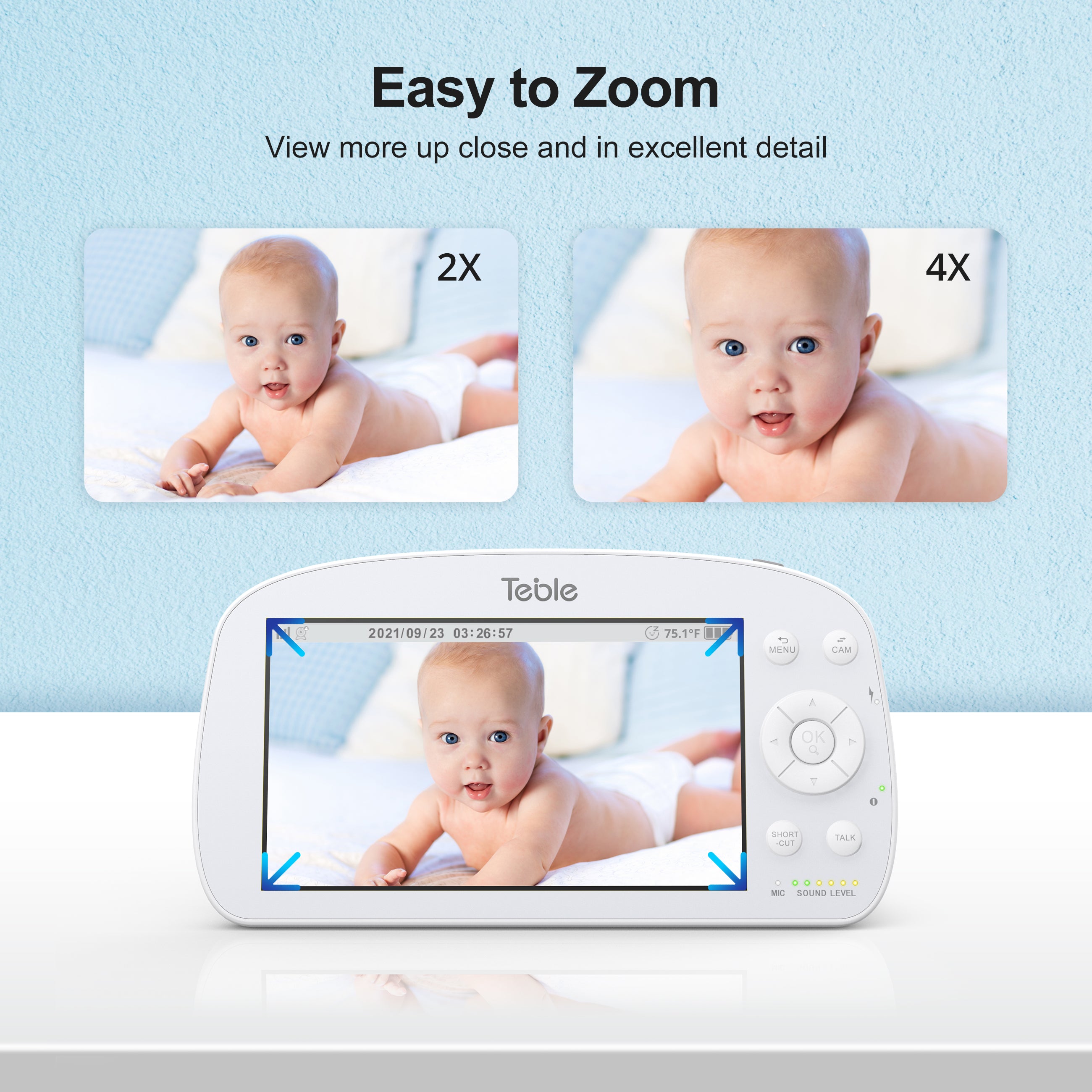 TaoTronics x Teble Baby Monitor 5.5 inch 720P HD Display TB-IH001