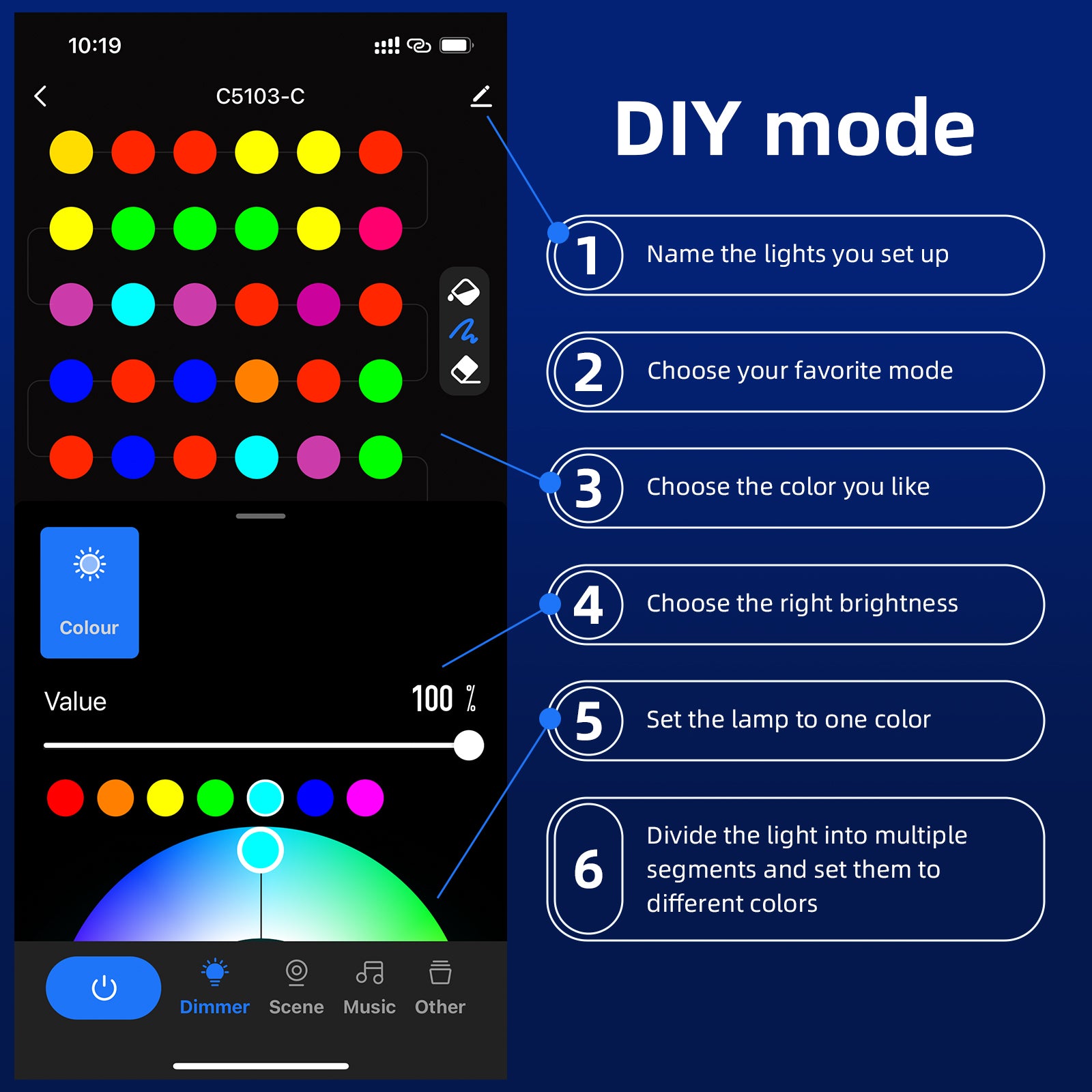 TaoTronics RGBIC Smart Permanent Outdoor Flood Lights 100ft NB-OL013