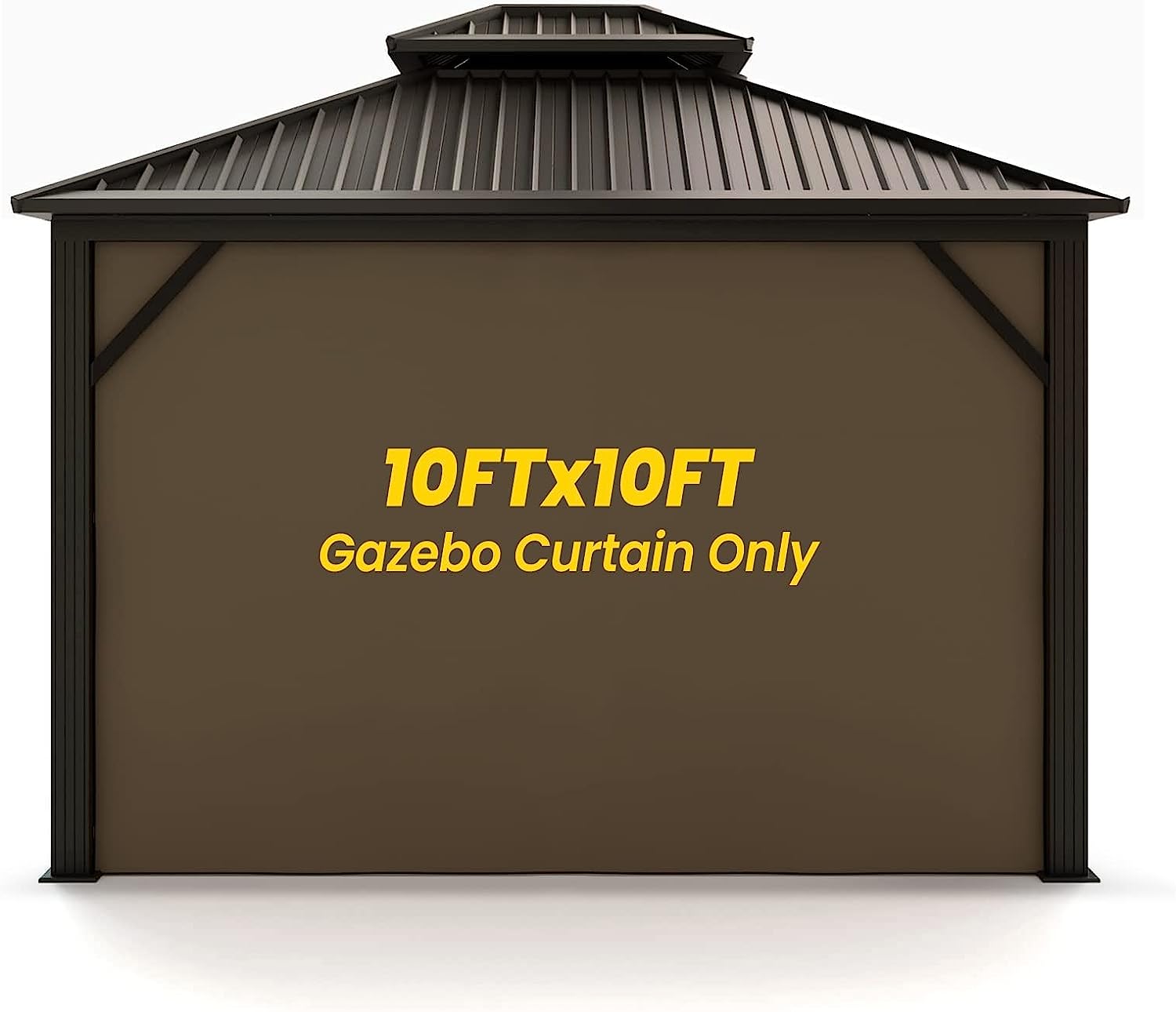 OLILAWN 10' x 12' Gazebo Universal Replacement Privacy Curtain, Privacy Canopy Side Wall