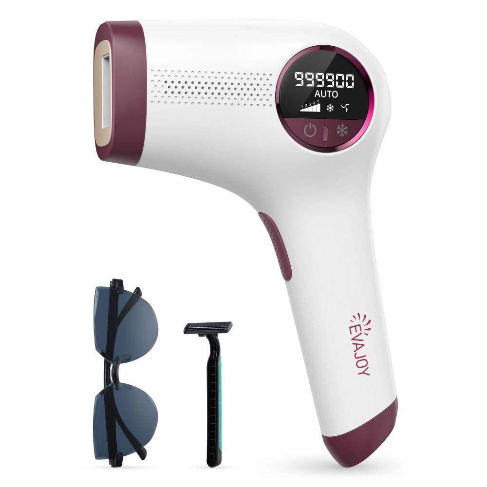 EVAJOY IPL Hair Removal for Women and Men, At-Home Hair Remover with 5 Intensity Levels, Auto Mode