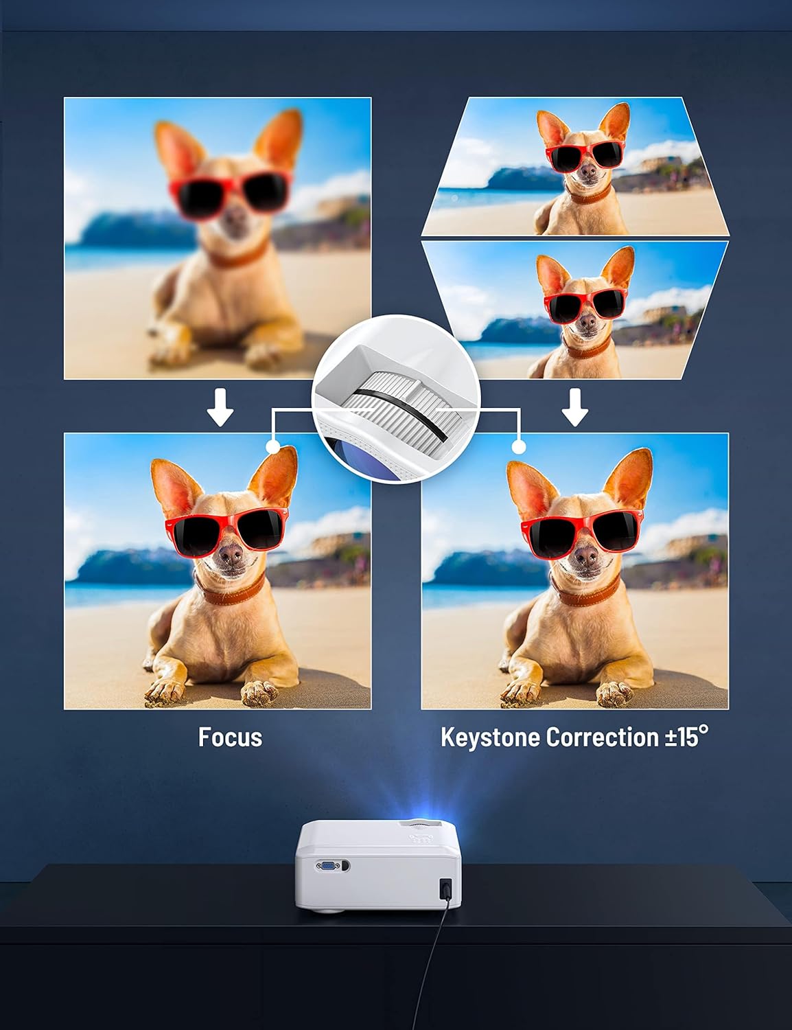 1080P WIFI Projector with Bluetooth Supported PE-SP001