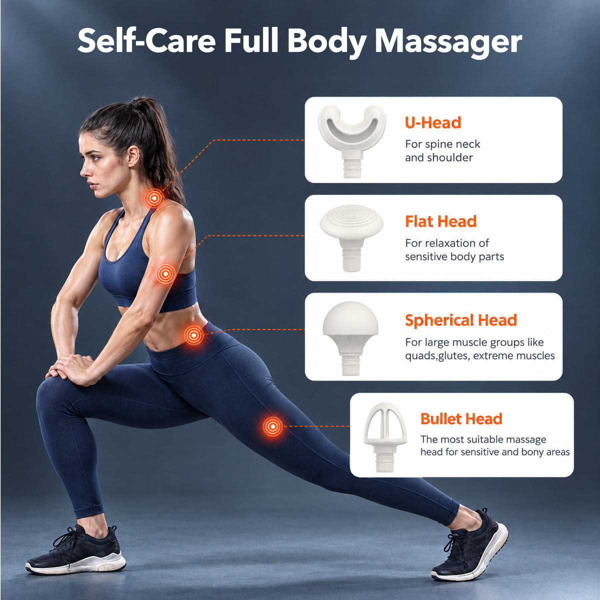 TaoTronics TT-PCA007 Mini Massage Gun, Portable Full Body Massager for Everyday Muscle Relief