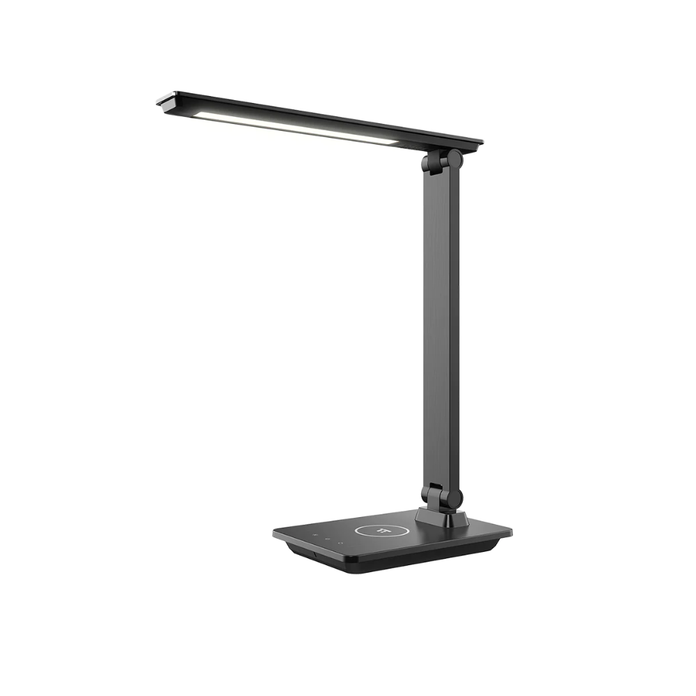 QI-Tech LED Desk Lamp DL057, Advanced-5th Generation Stable Wireless Charging for All Phones