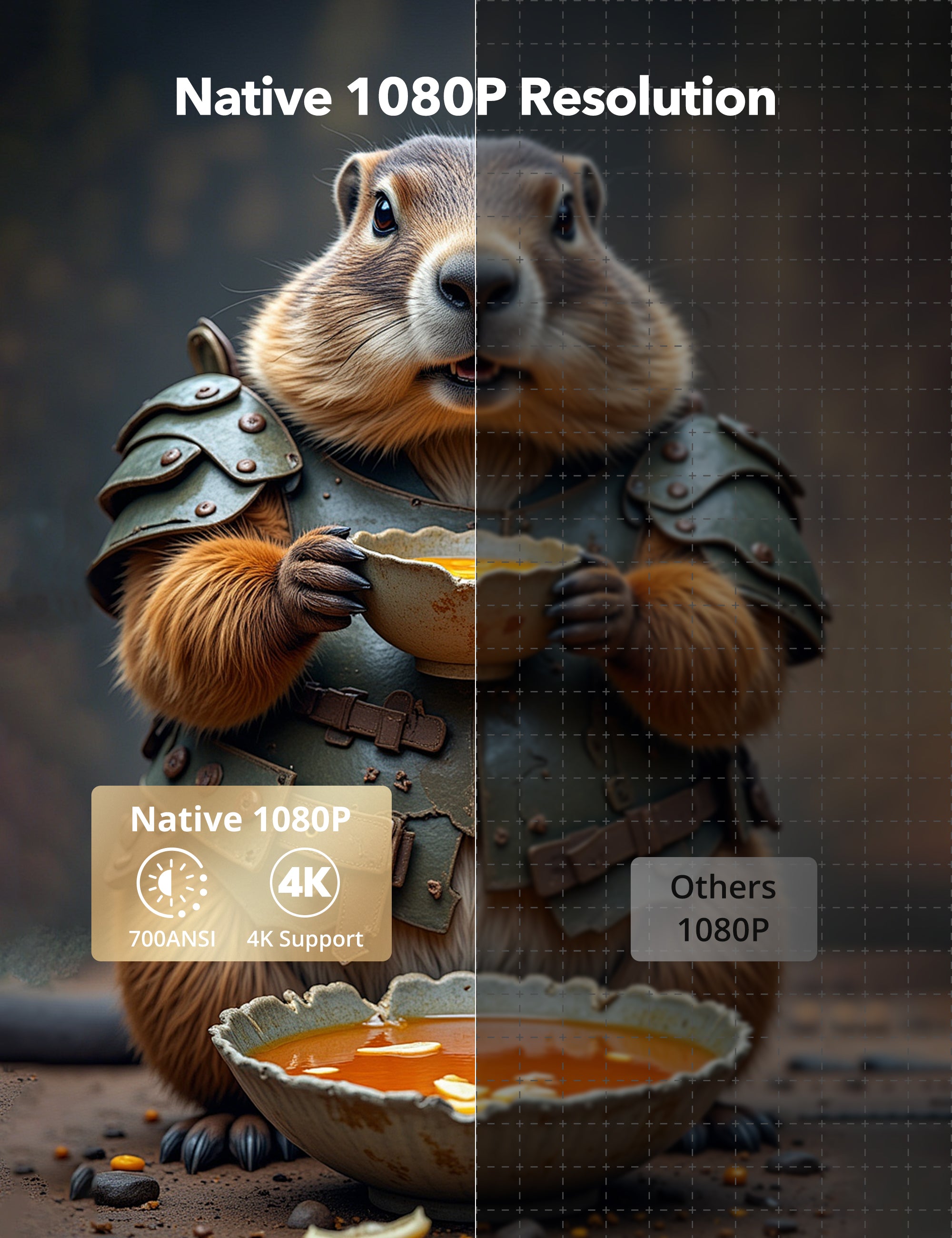 TaoTronics | Smart 4K Projector Google TV Wi-Fi 6 Auto Adjust TT-SP011