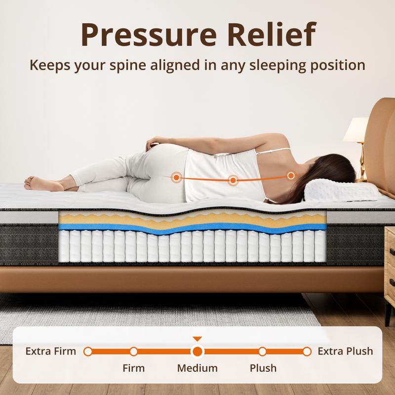 TaoTronics X EvaStar Home 12 inch Twin Boxed Hybrid Mattress EE-BF012