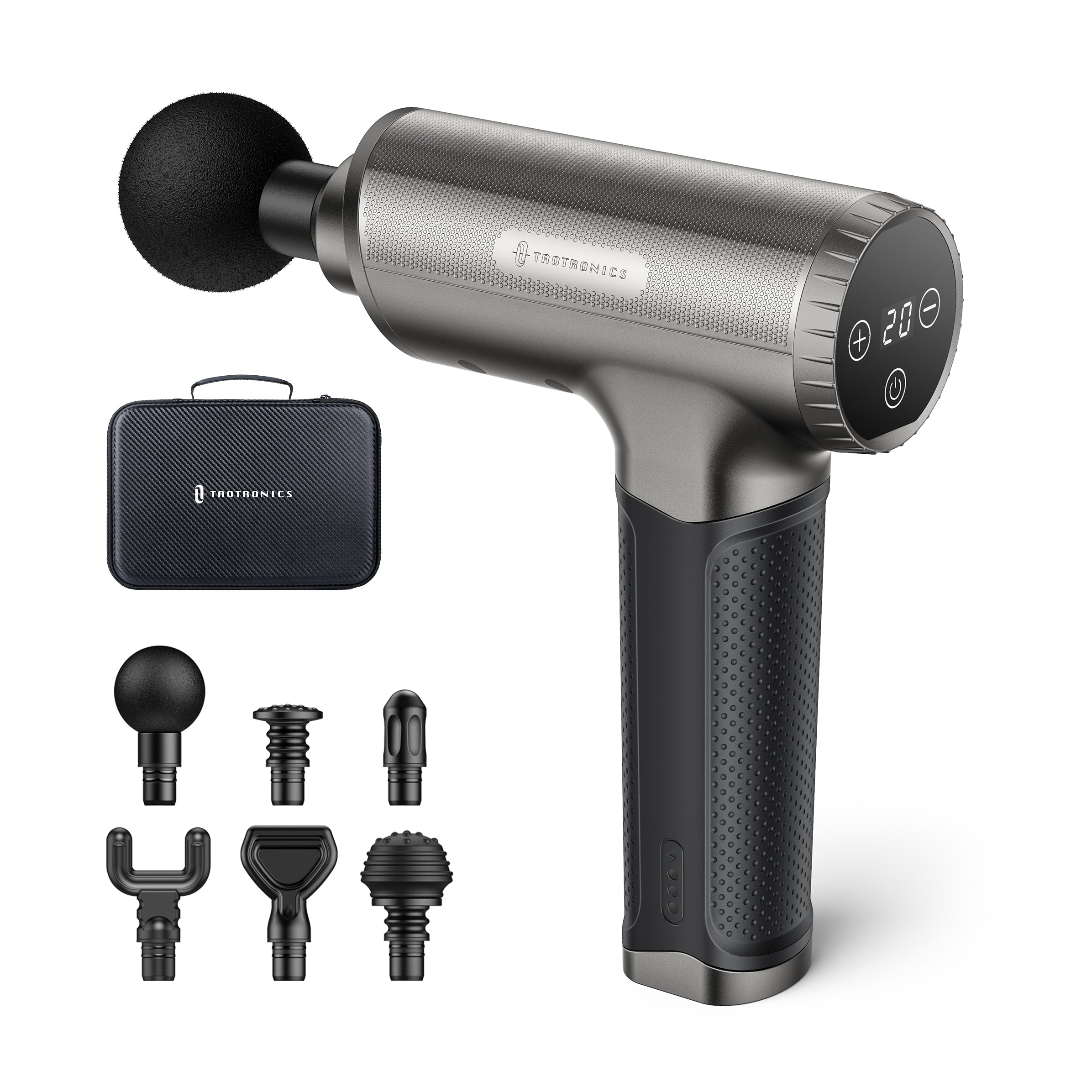 TaoTronics | Massage Gun TT-PCA004 & Bluetooth Earbuds TT-BH097 Bundle