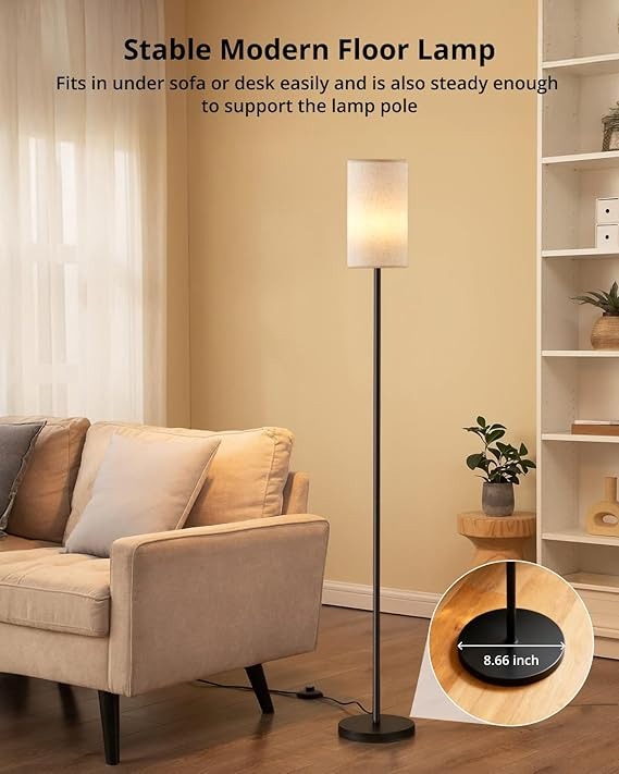 Smart RGB Floor Lamp 69", Dimmable Standing Lamp with Foot Switch, Alexa & App Control, Adjustable Brightness & Color Changing RGB Light