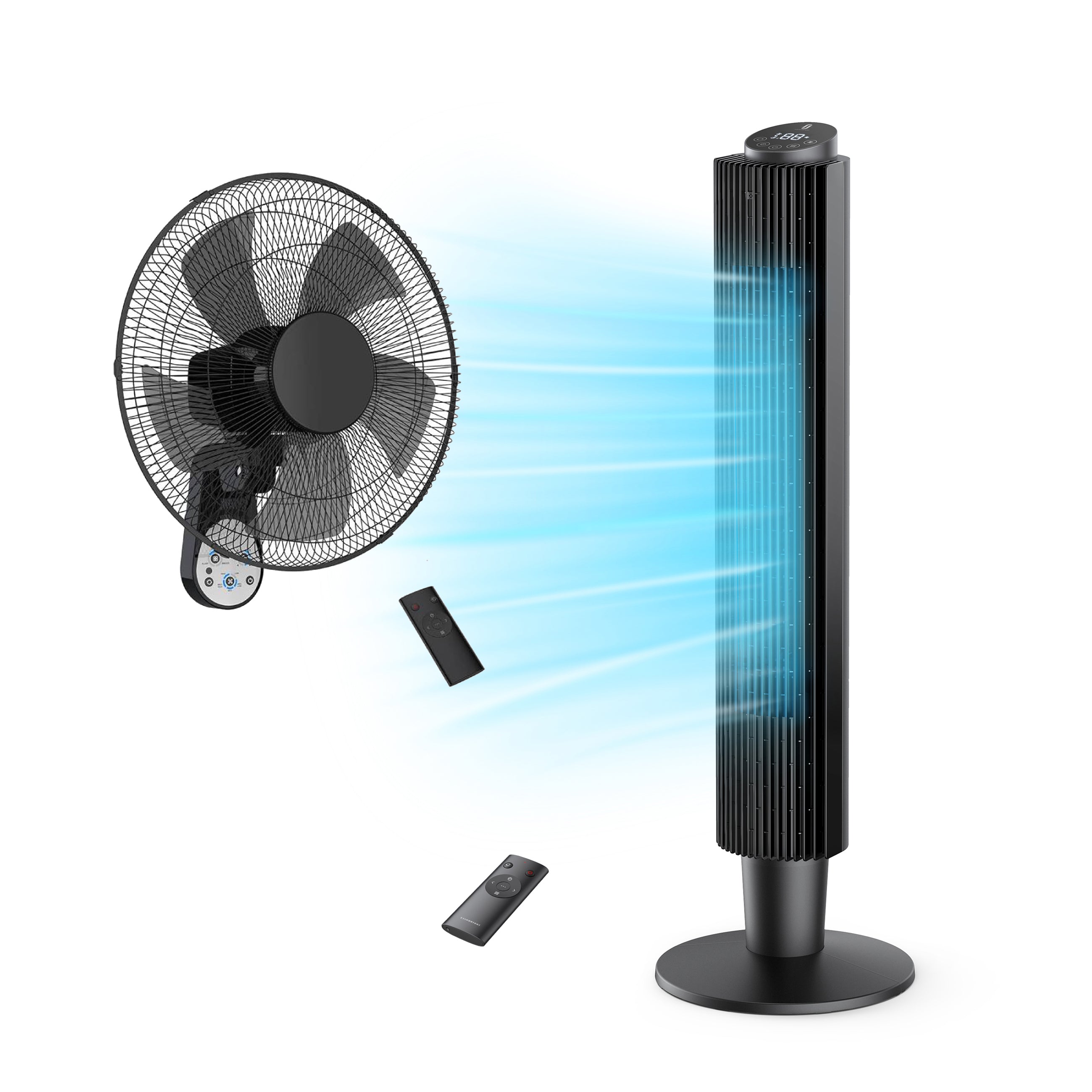 42” Tower Fan PE-TF005 & 2100 CFM Wall Fan PE-TF011 Bundle