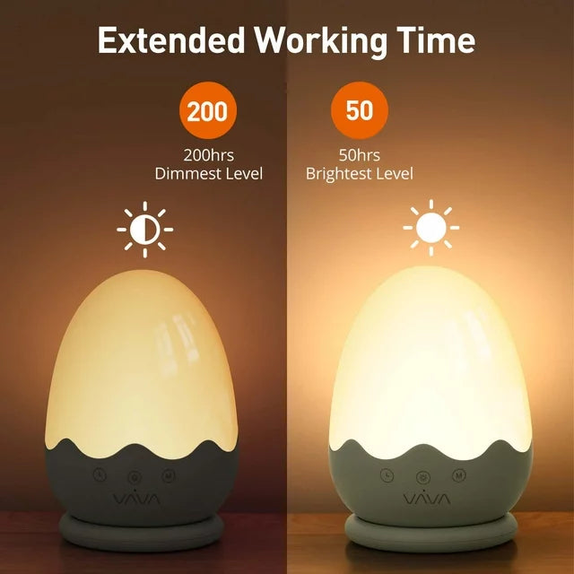 VAVA LED Baby Night Light with Charging Pad, Touch Control, Adjustable Brightness and Color Temperature for Breastfeeding