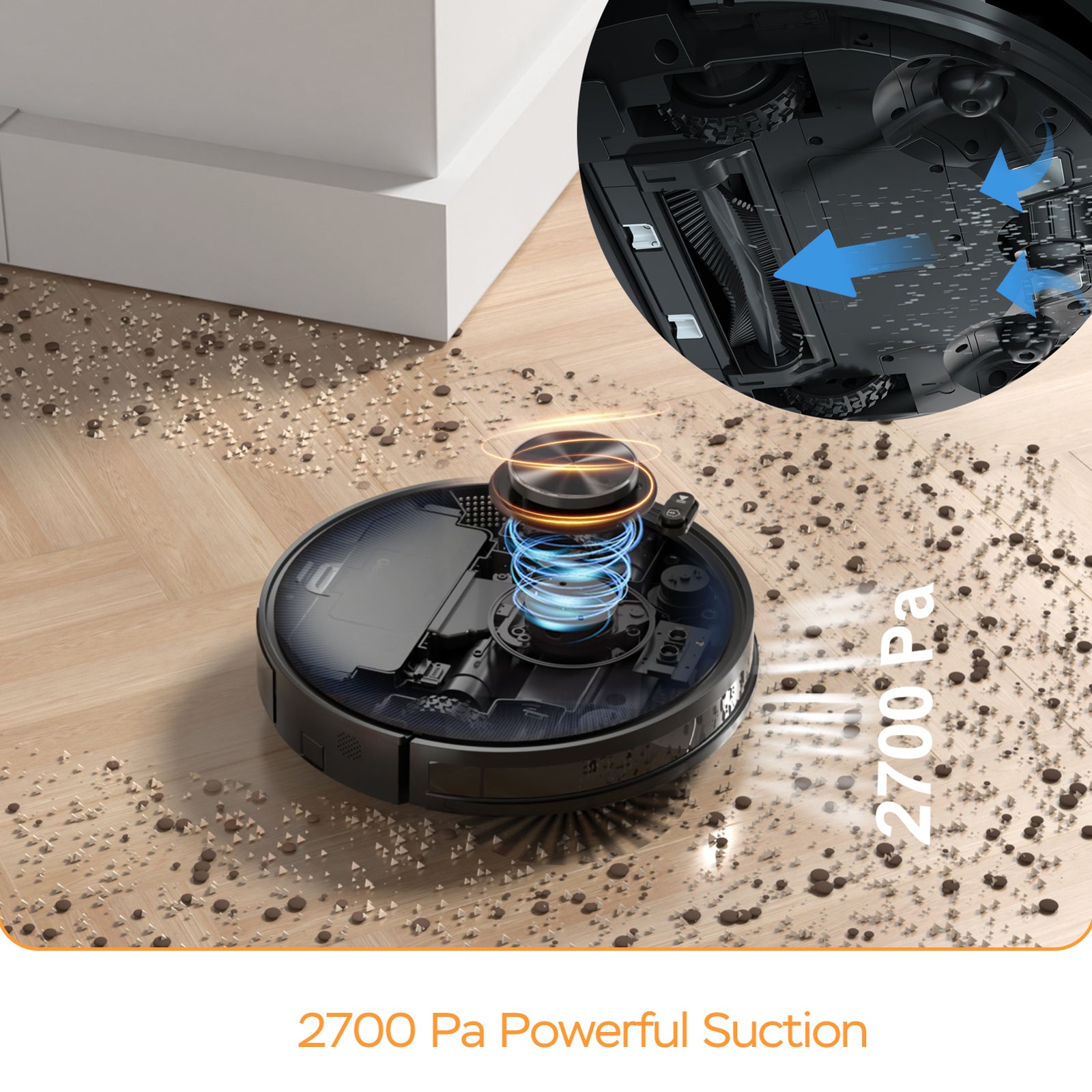 Geek Smart L7 Laser  Robot Vacuum Cleaner , LDS Navigation, MAX 2700 PA Suction, Wi-Fi Connected APP