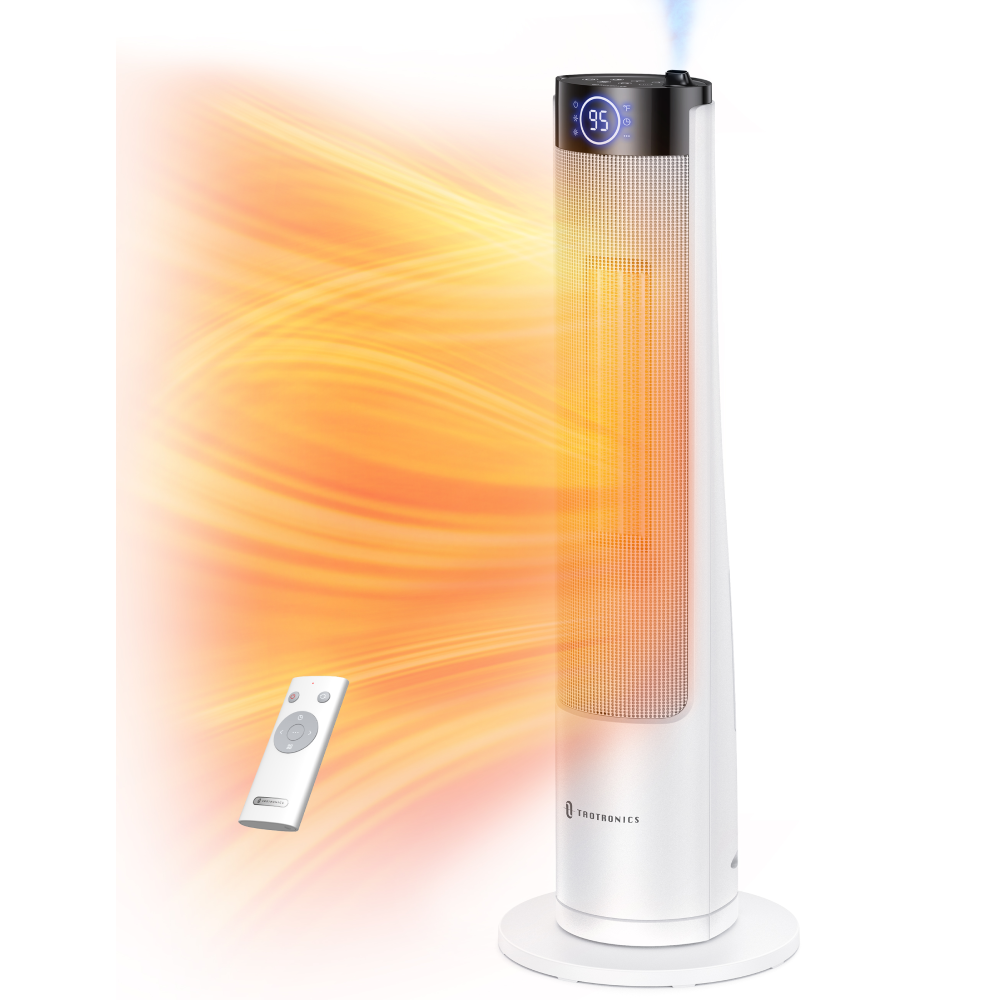 TaoTronics 30" Space Heater & Humidifier 019, 1500W Whole Room Heater with 1L Water Tank for Home