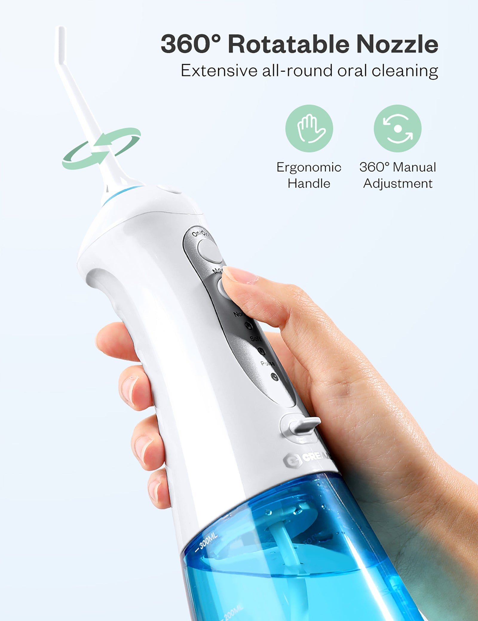 Water Flosser Cordless, Portable Teeth CleanerPowerful Cleaning
