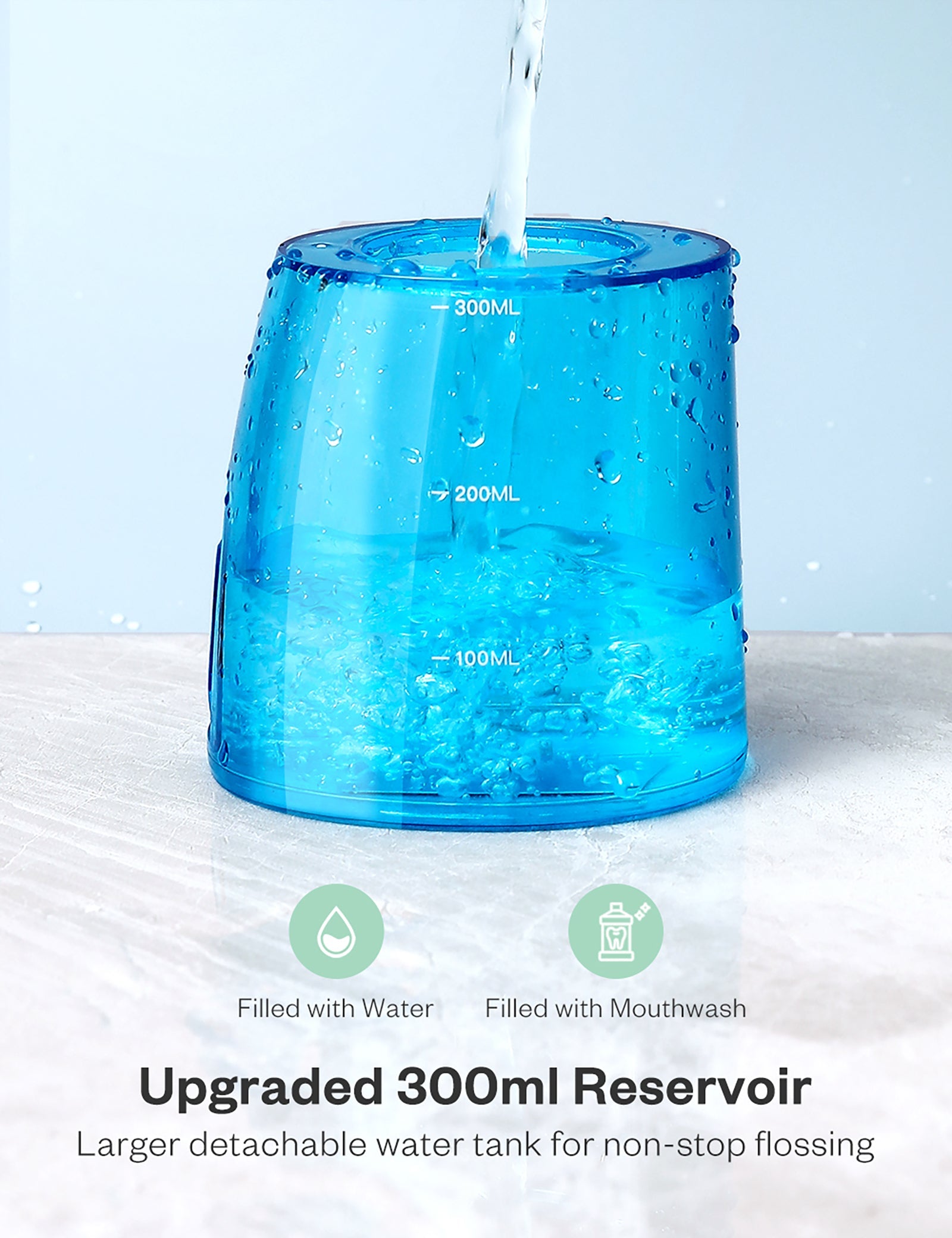 Water Flosser Cordless, Portable Teeth CleanerPowerful Cleaning