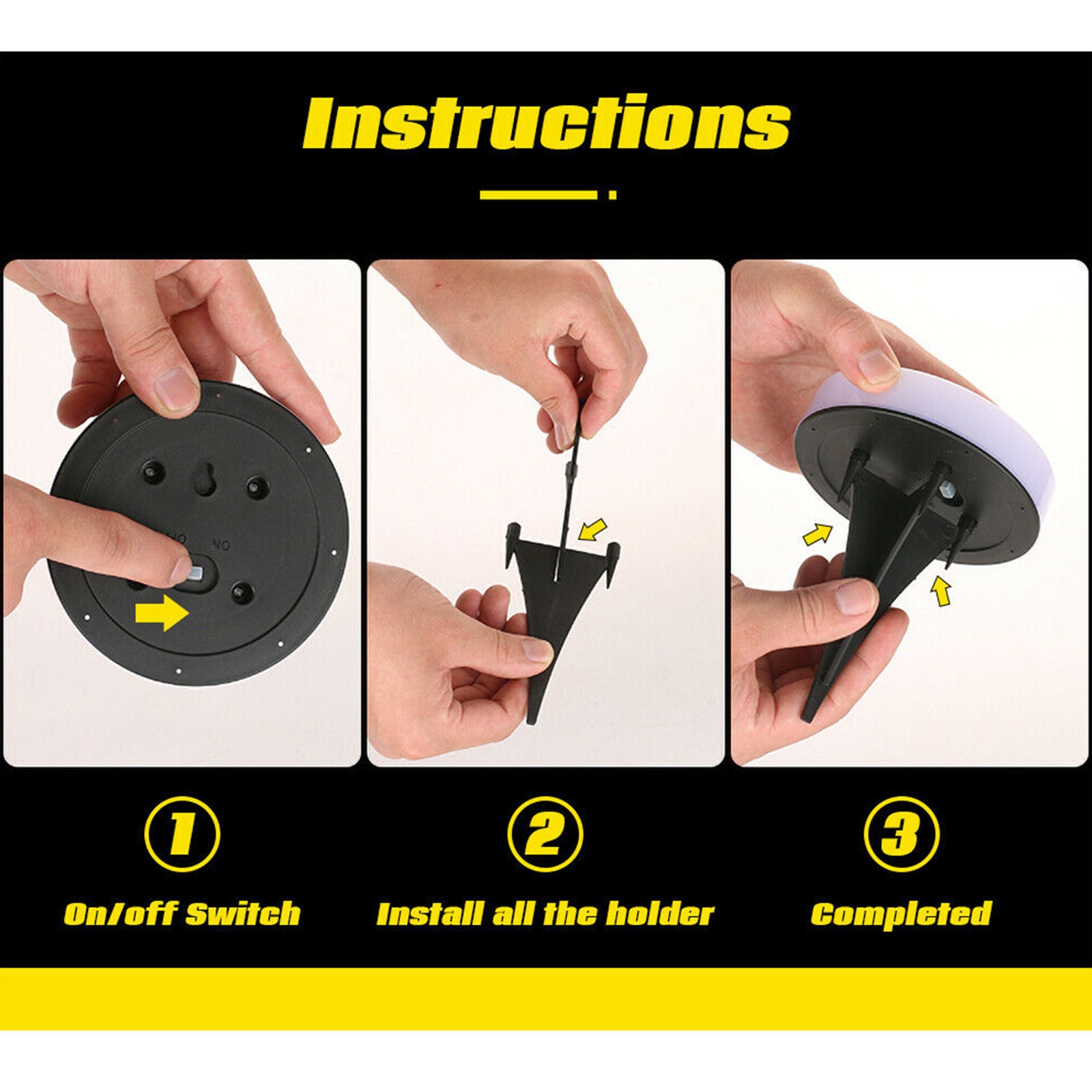 Solar Powered Ground lights, Waterproof LED Solar Lights Outdoor Solar Disk Lights Decorative