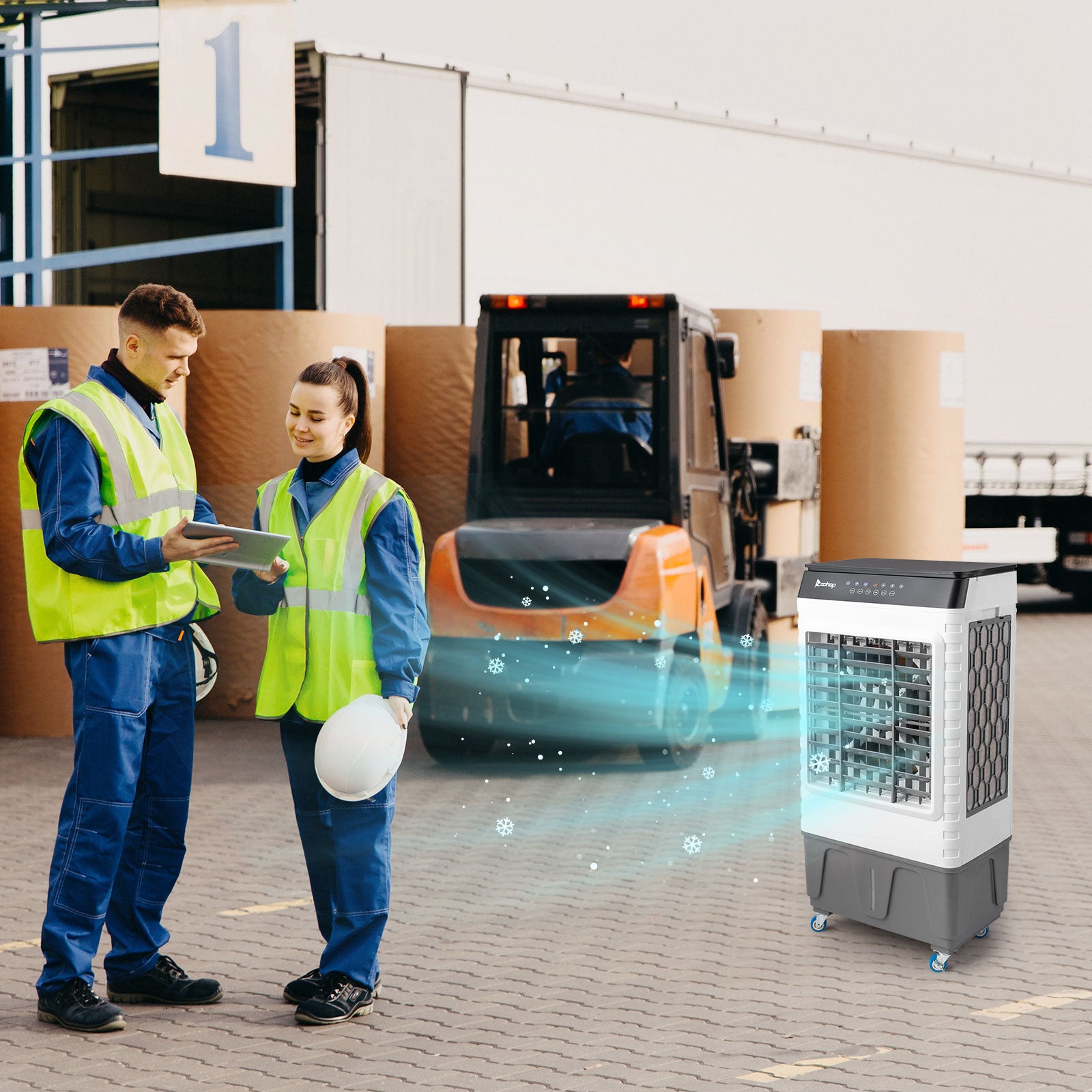 3-in-1 Portable Evaporative Cooler - 2940CFM, Remote Control, 450 Sq.ft, 13.2 Gal, 3 Speeds, 3 Modes, 12H Timer
